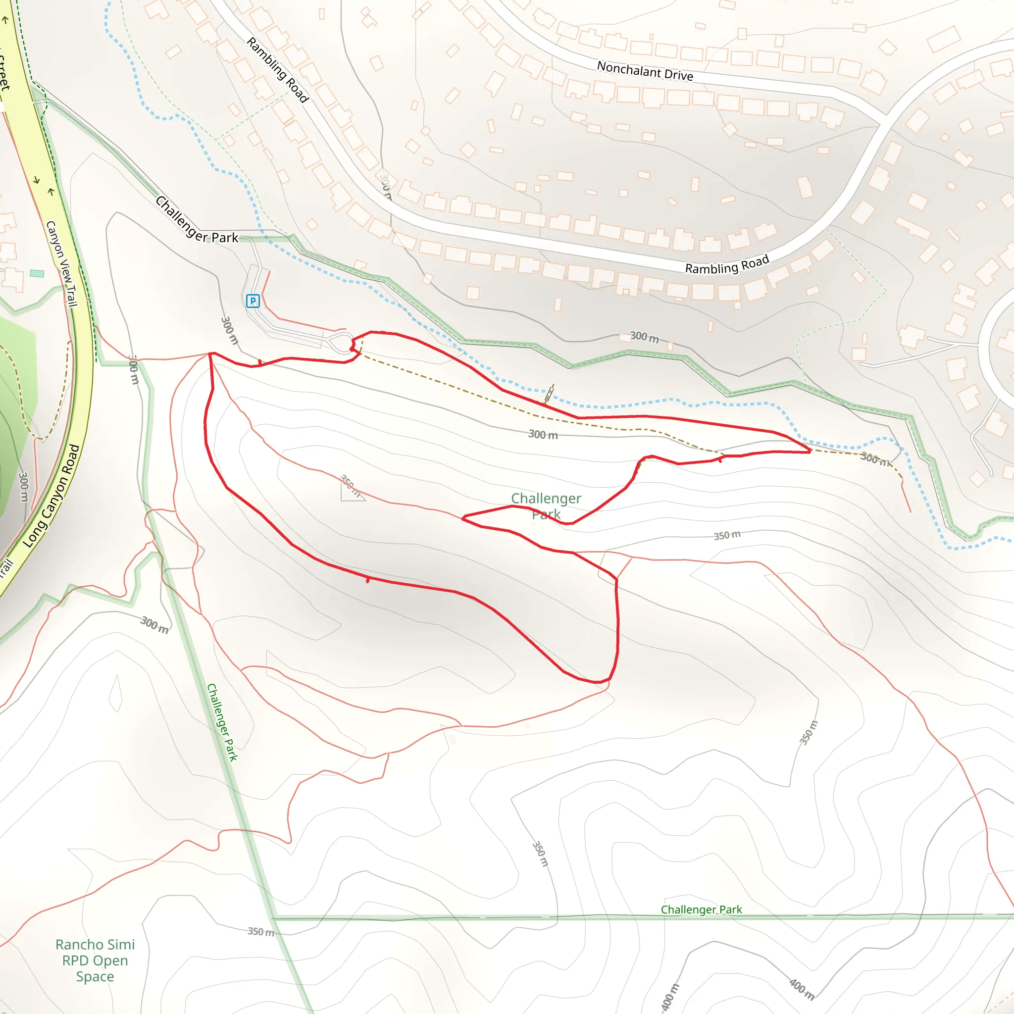 Challenger Park Loop mobile static map
