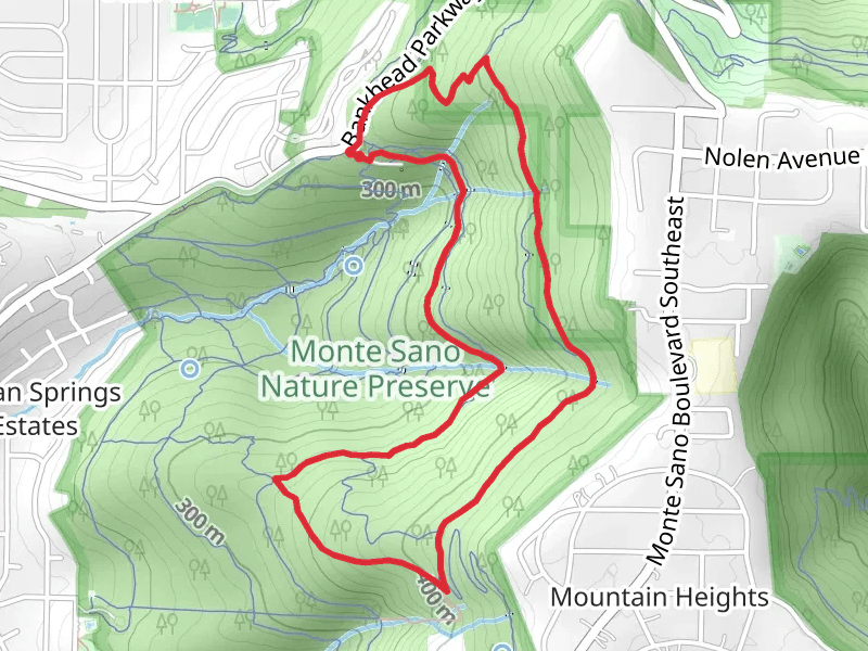 Bluffline, High and Tollgate Loop Trail