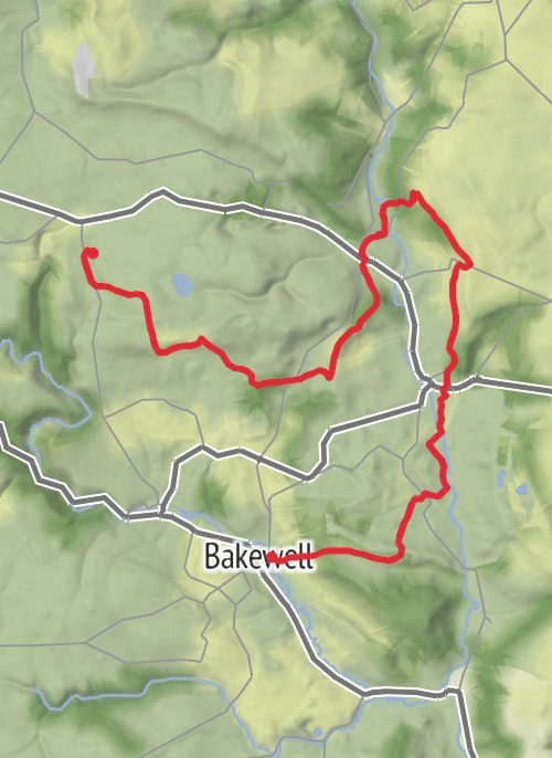 Hike from Bakewell mobile static map