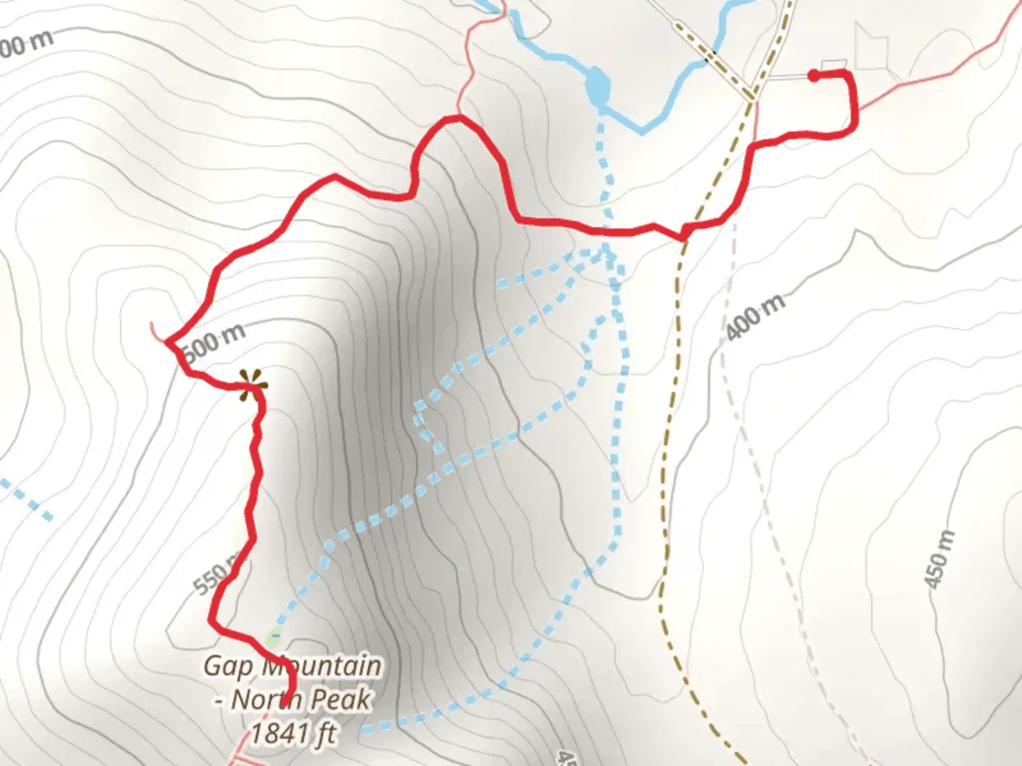An image depicting the trail Gap Mountain Trail and its surrounding area.