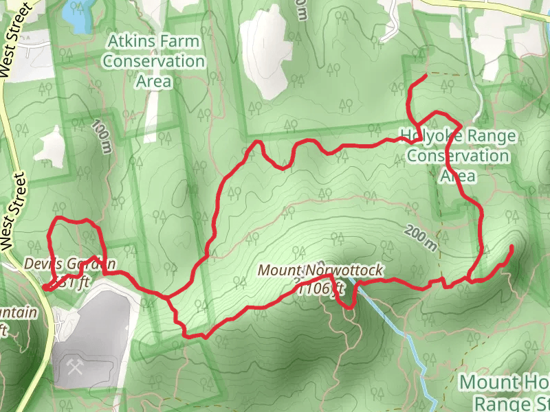 Devils Garden and Mount Norwottock Loop via North Side
