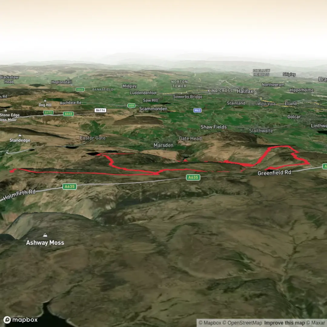 An image depicting the trail Peak Bagging PD- 01 Wessenden Moor and its surrounding area.