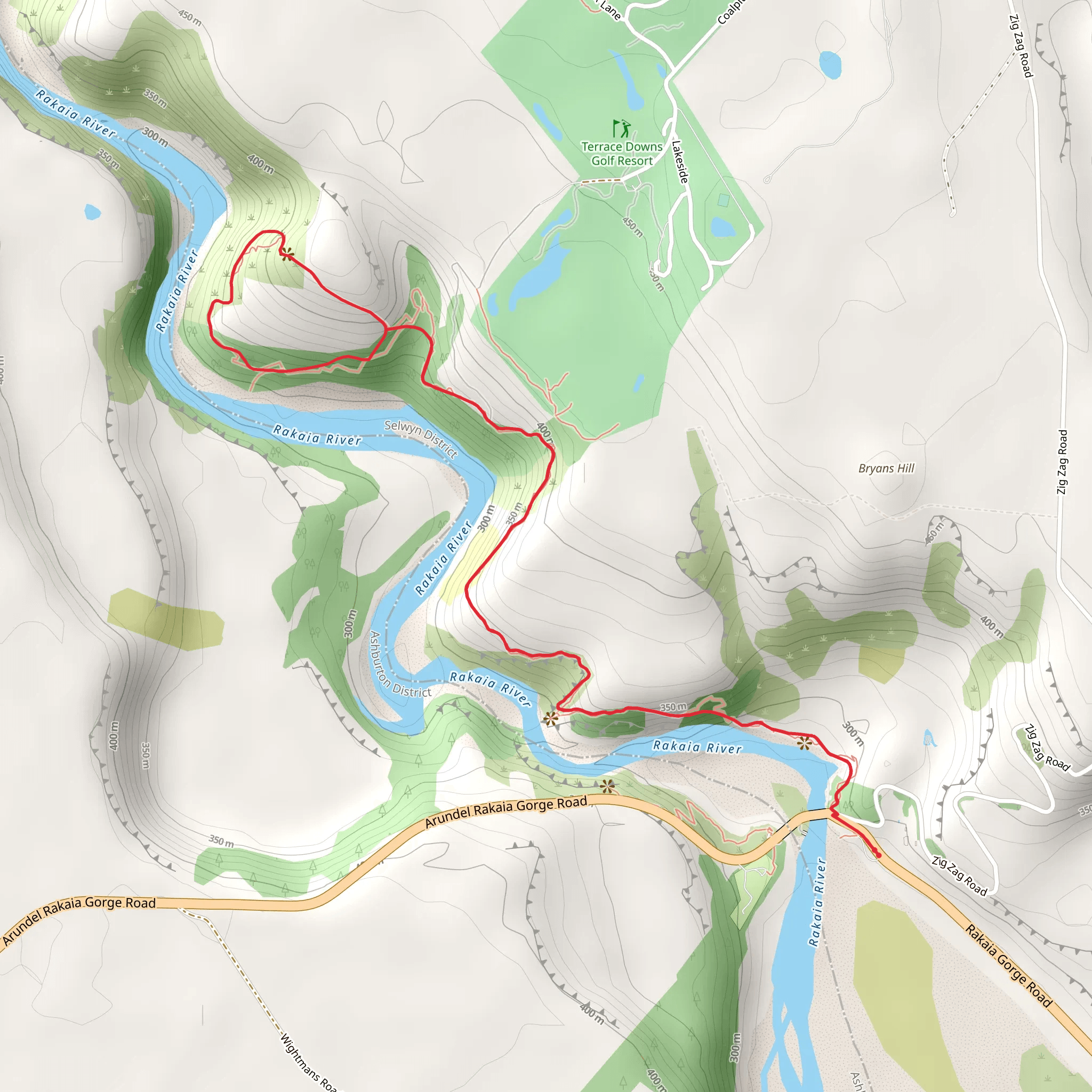 Rakaia Gorge Walkway mobile static map