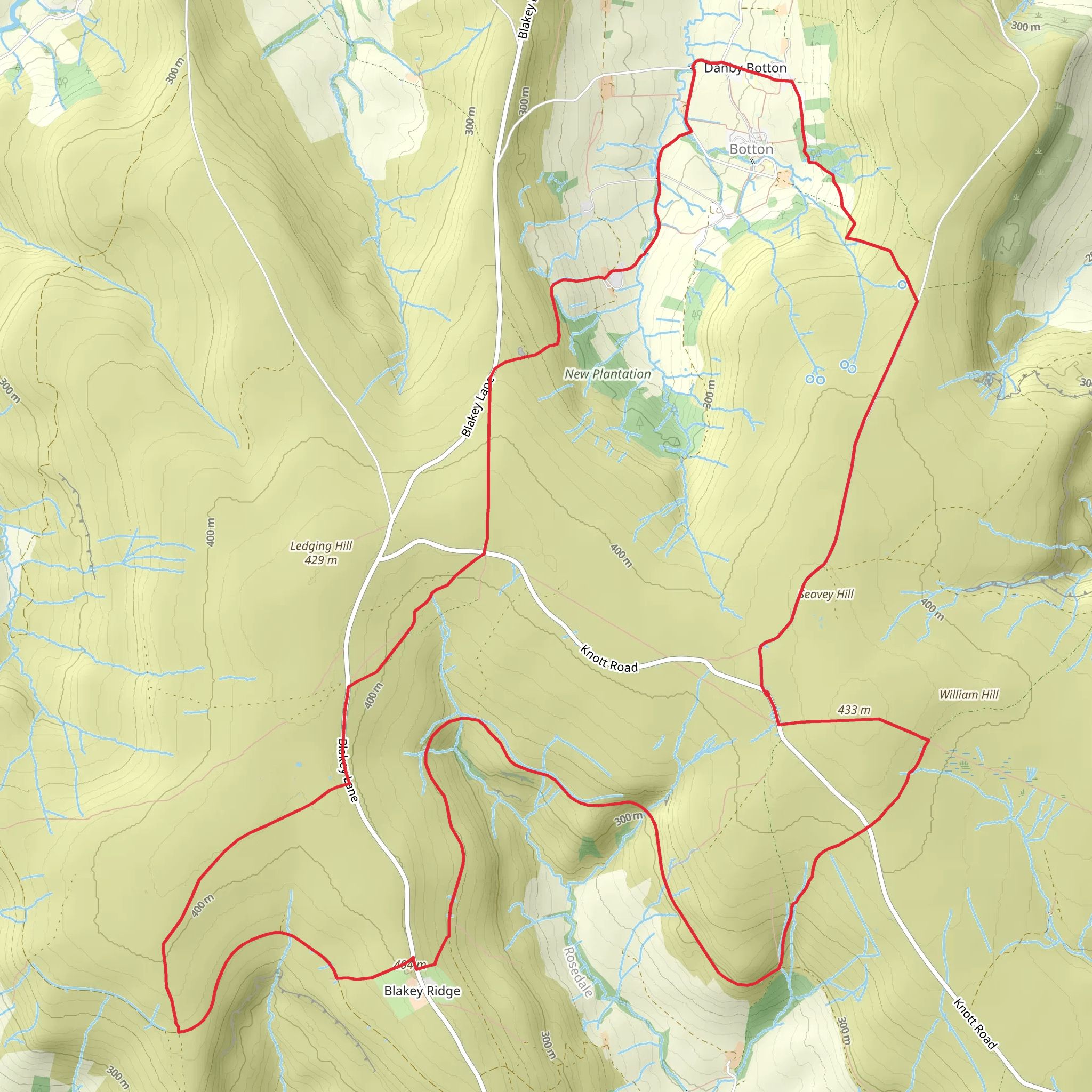 Blakey Ridge to Danby Bottom Loop via Danby Estate mobile static map