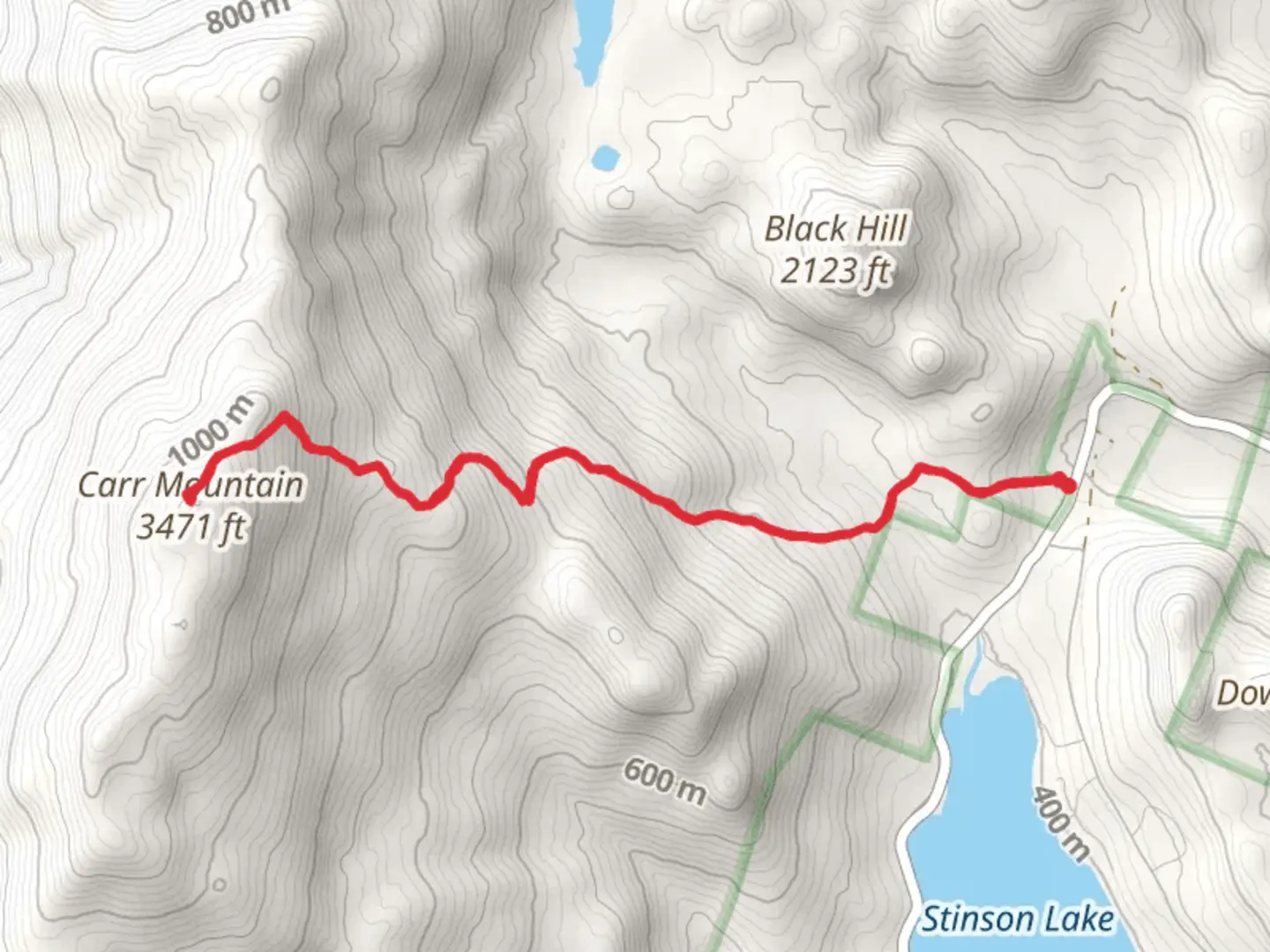 An image depicting the trail Carr Mountain Trail and its surrounding area.