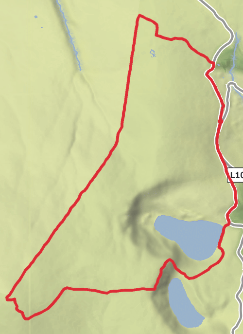 Kippure Loop from Lough Bray mobile static map