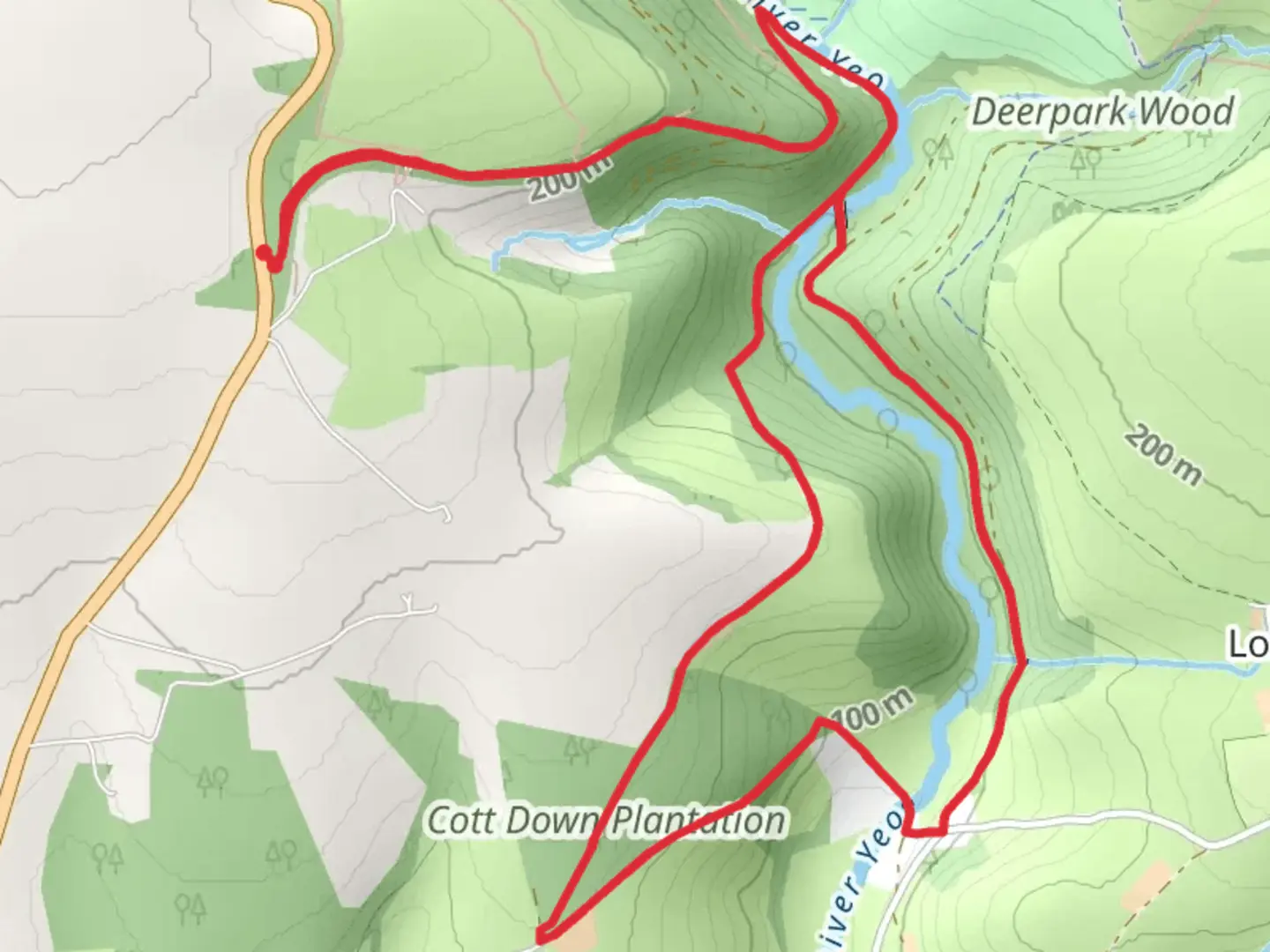 An image depicting the trail Cott Down Plantation and its surrounding area.