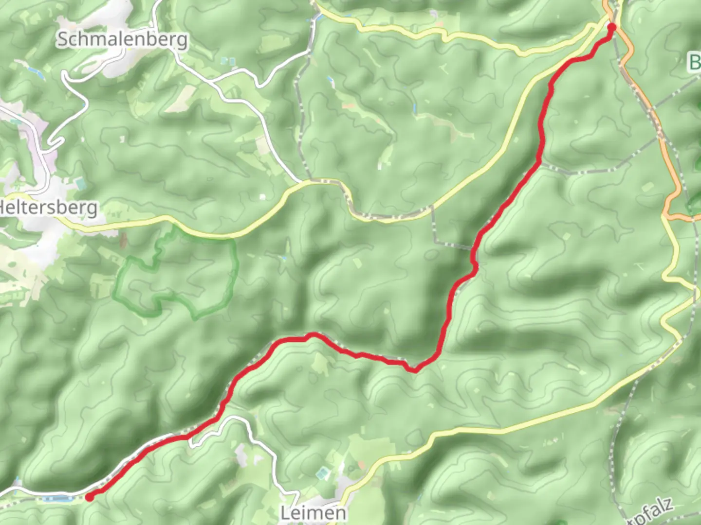 An image depicting the trail Johanniskreuz to Clausensee Walk and its surrounding area.