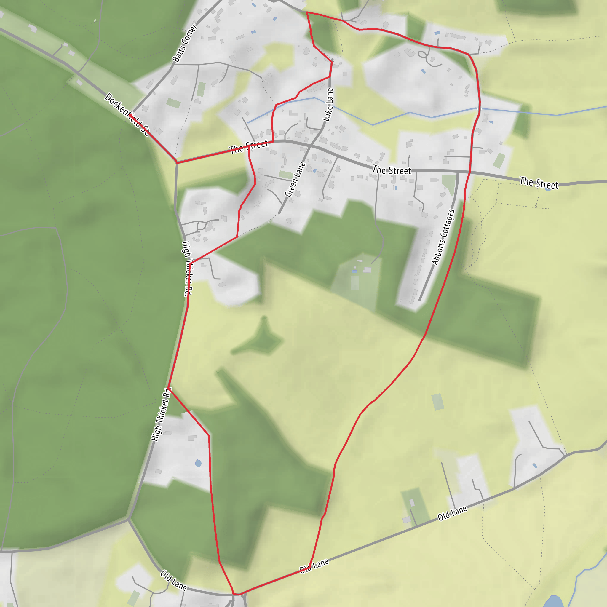 Abbotts Wood Hill and Bealswood Common Loop mobile static map