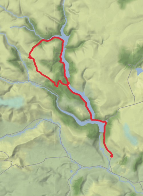 Hike from Bamford mobile static map