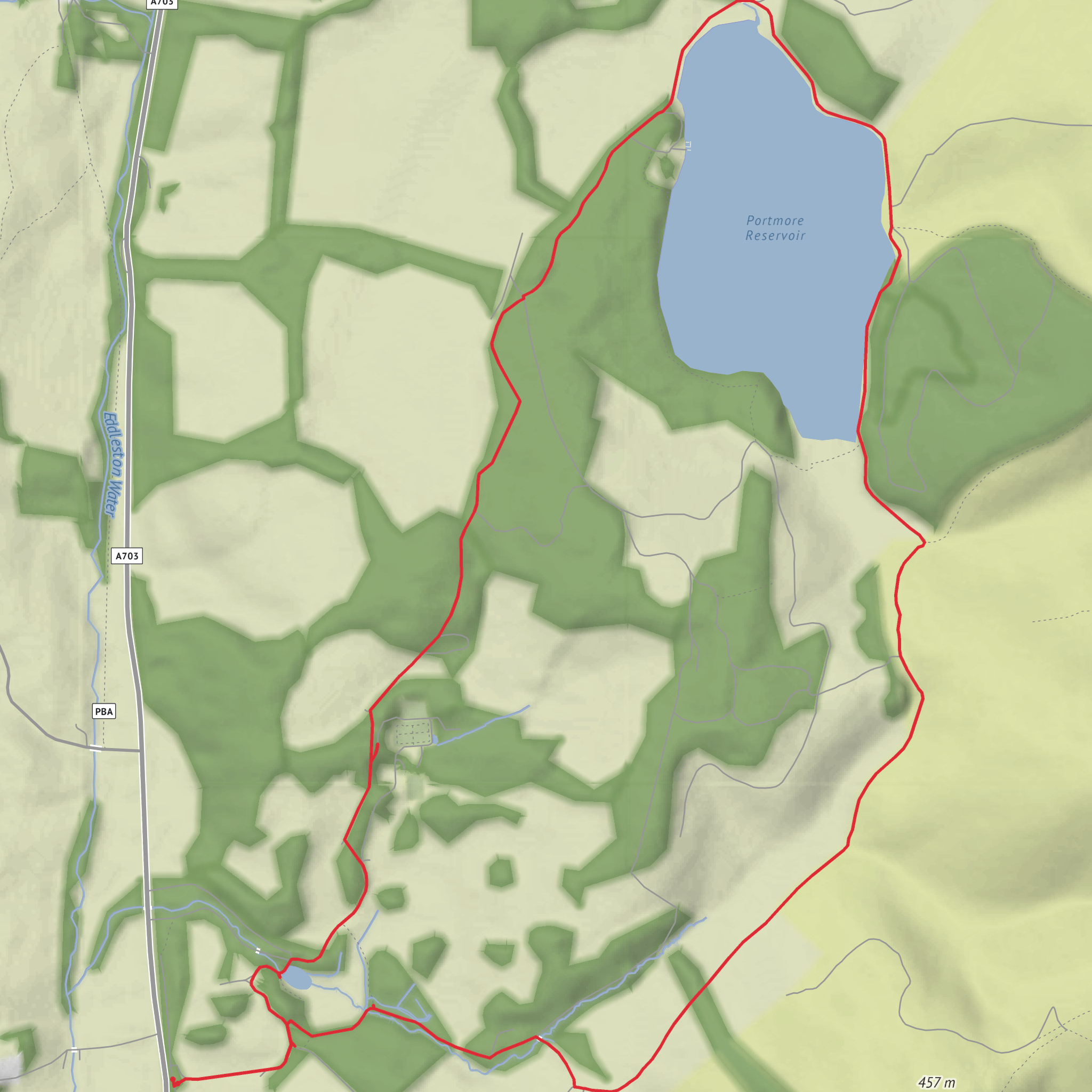 Portmore Loch mobile static map