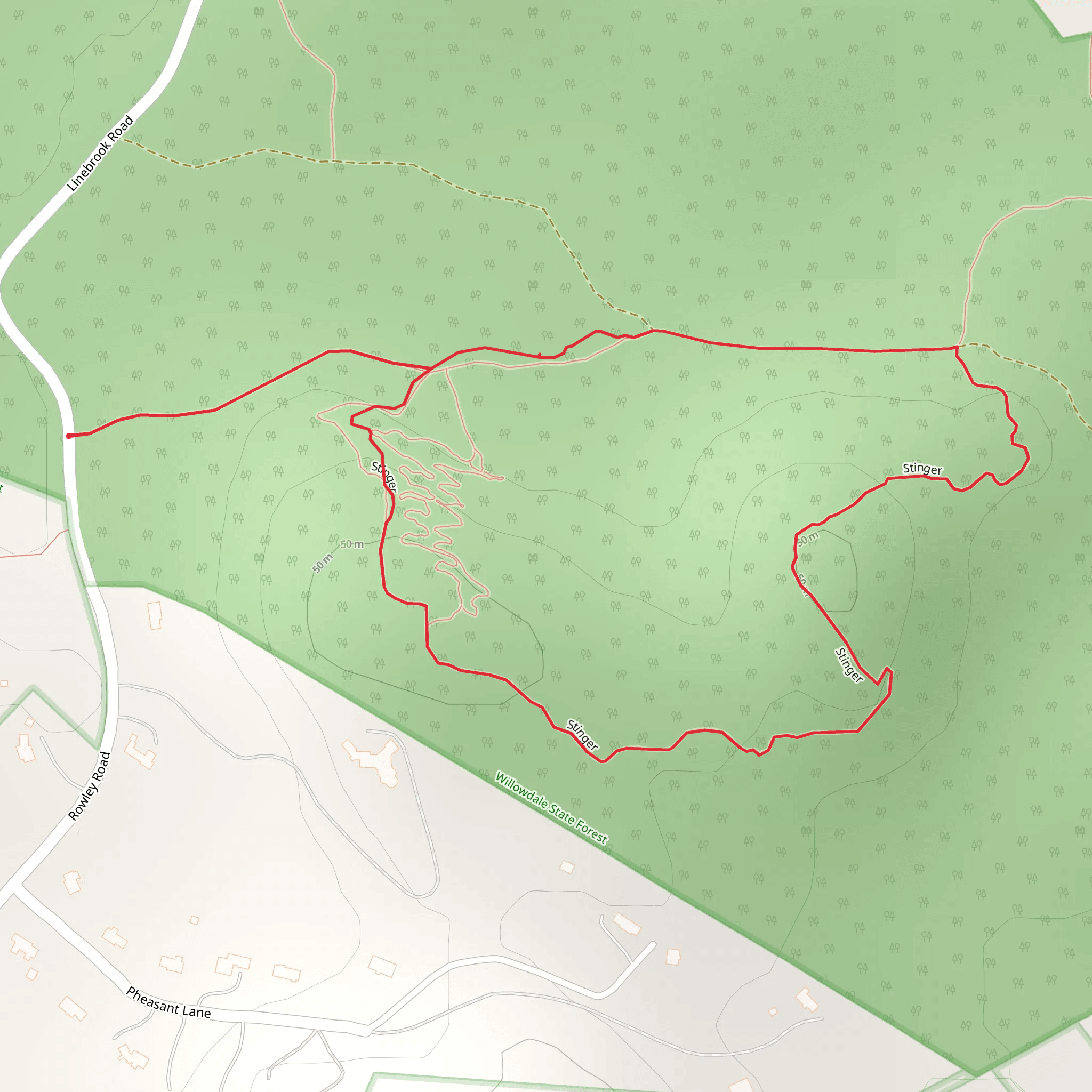 Stinger and BCT Section 2 Loop - Rowley Road mobile static map