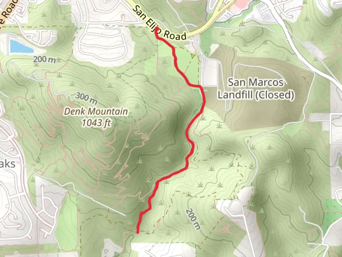 An image depicting the trail San Elijo Road South Walk and its surrounding area.