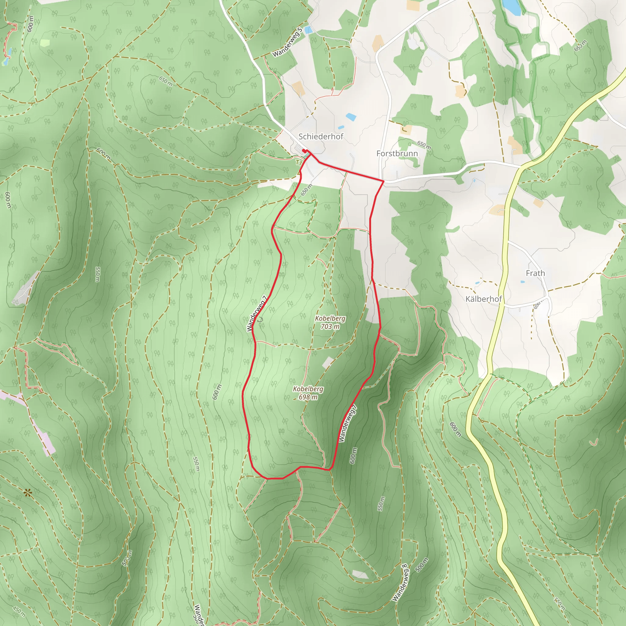 Wanderweg 7 Loop mobile static map