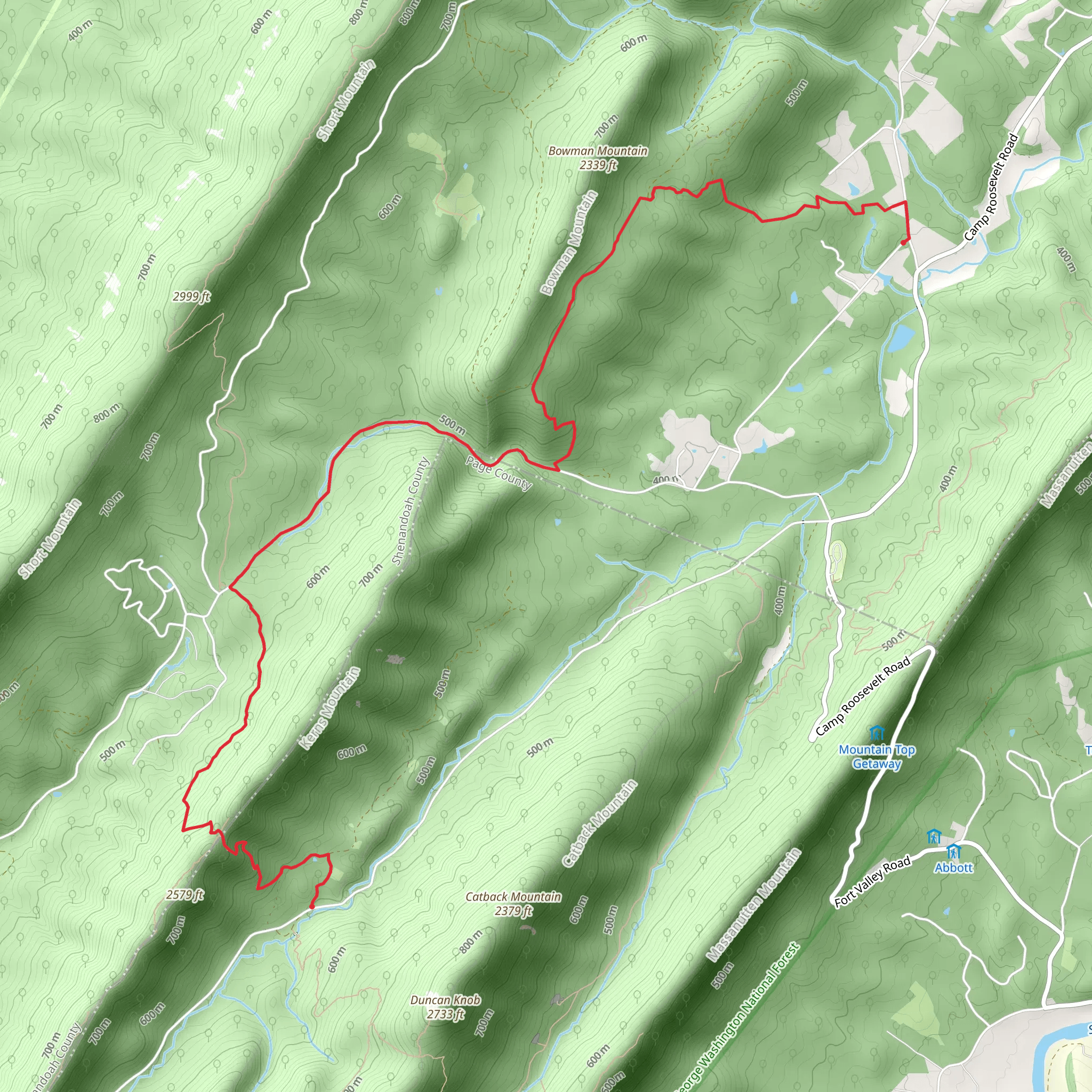 Moreland Gap mobile static map