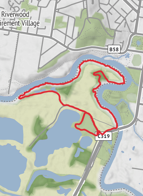 Hike from Gateway Island mobile static map