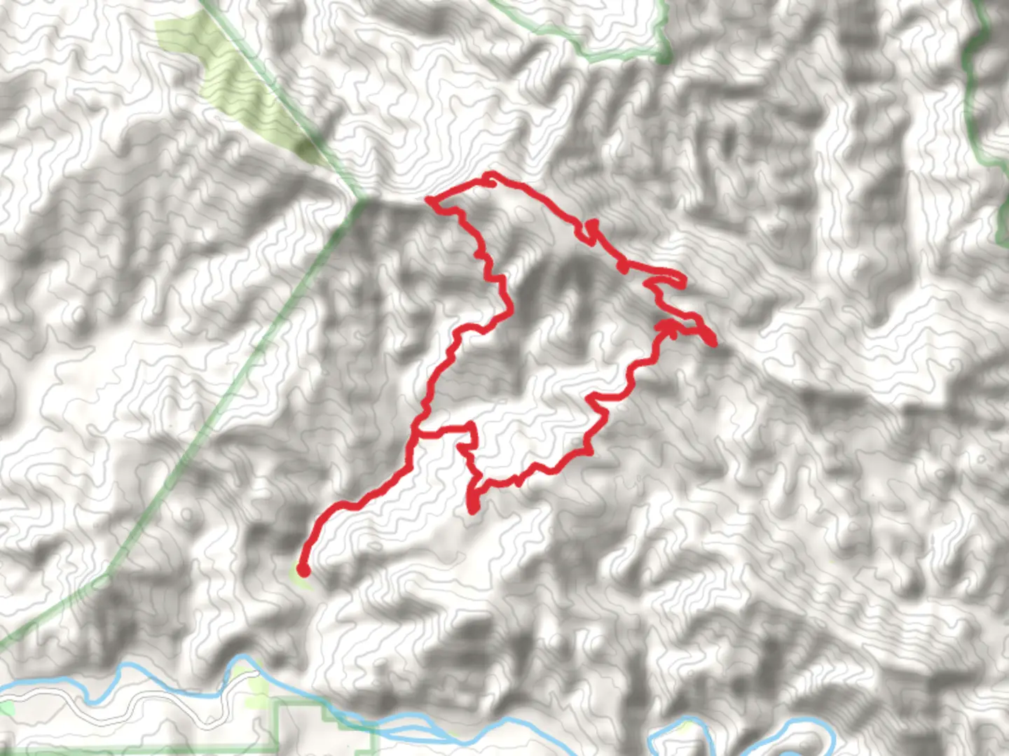 An image depicting the trail Little Pine Mountain Loop and its surrounding area.