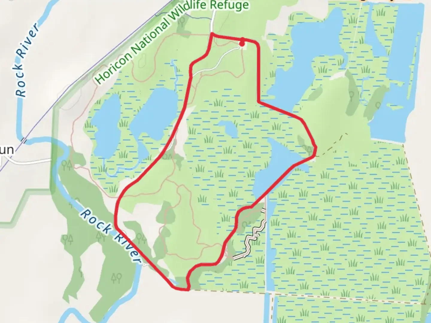 An image depicting the trail Red Fox Nature Trail Loop and its surrounding area.