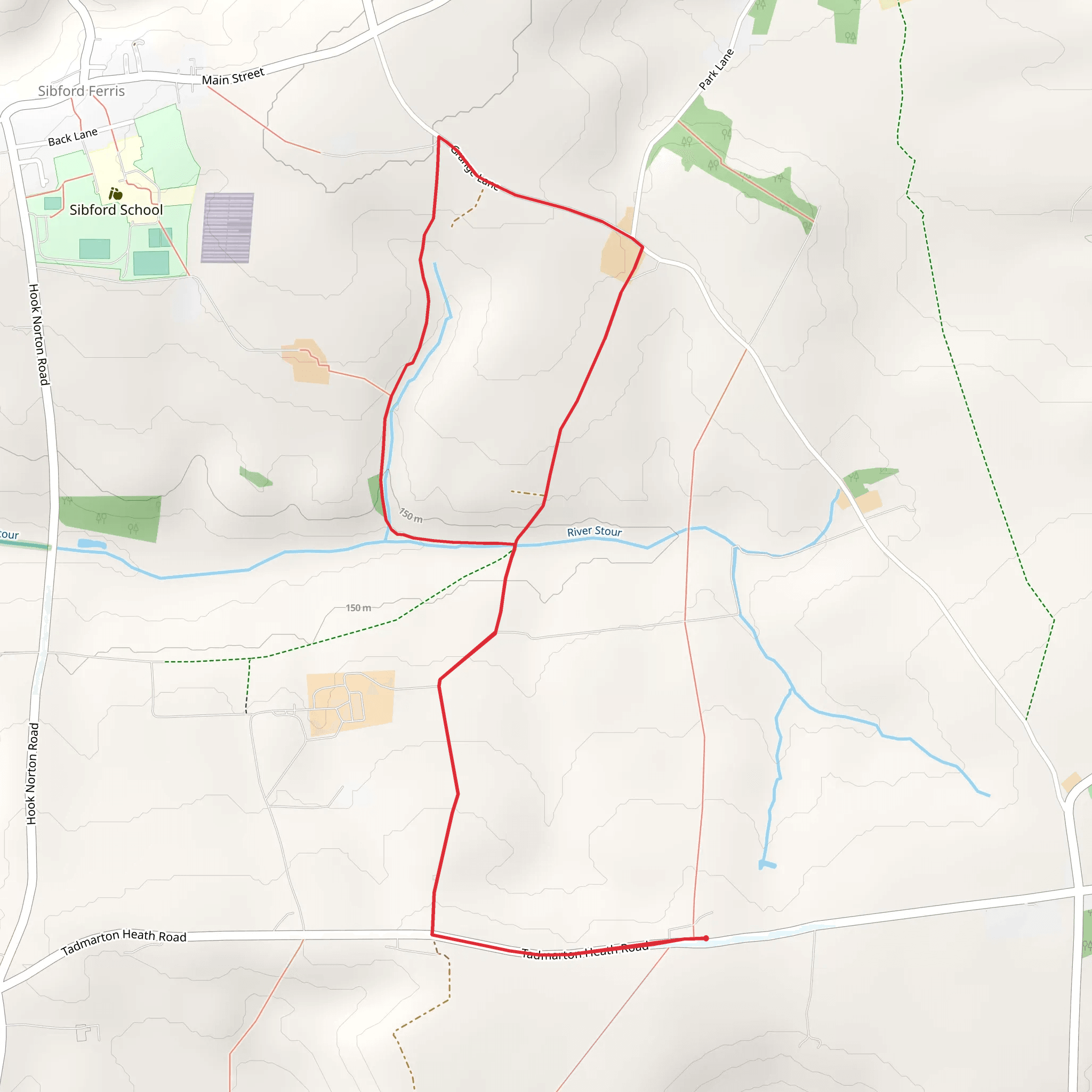 Hill Bottom and Swalcliffe Grange Loop mobile static map