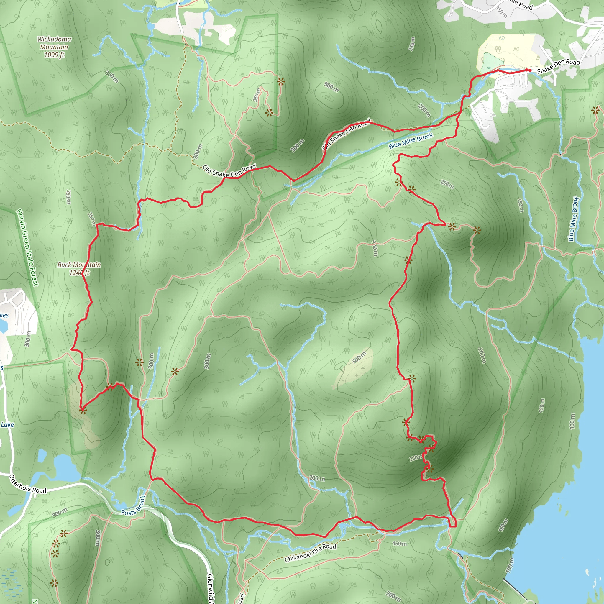 Otterhole Trail and Hewitt-Butler Trail mobile static map