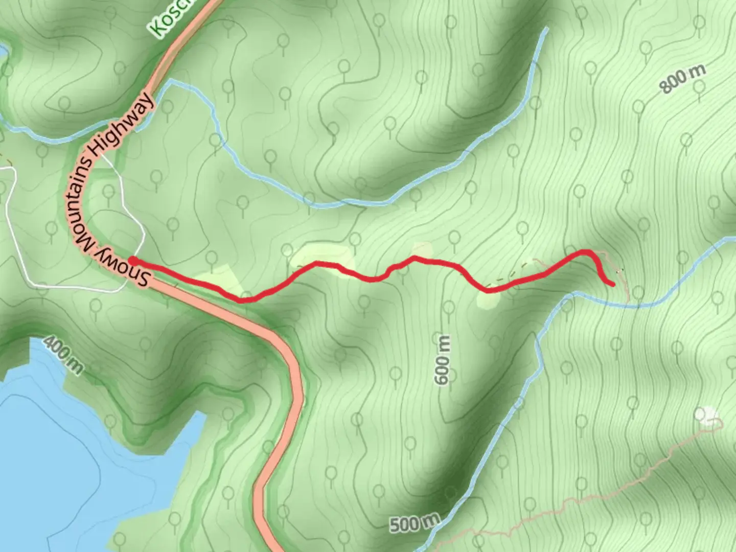 An image depicting the trail Blowering Cliffs Track and its surrounding area.