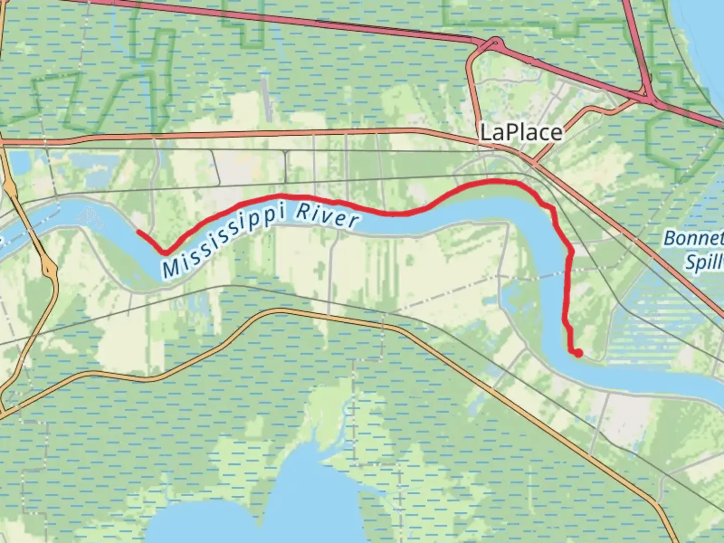 An image depicting the trail Mississippi River Trail - Montz and its surrounding area.