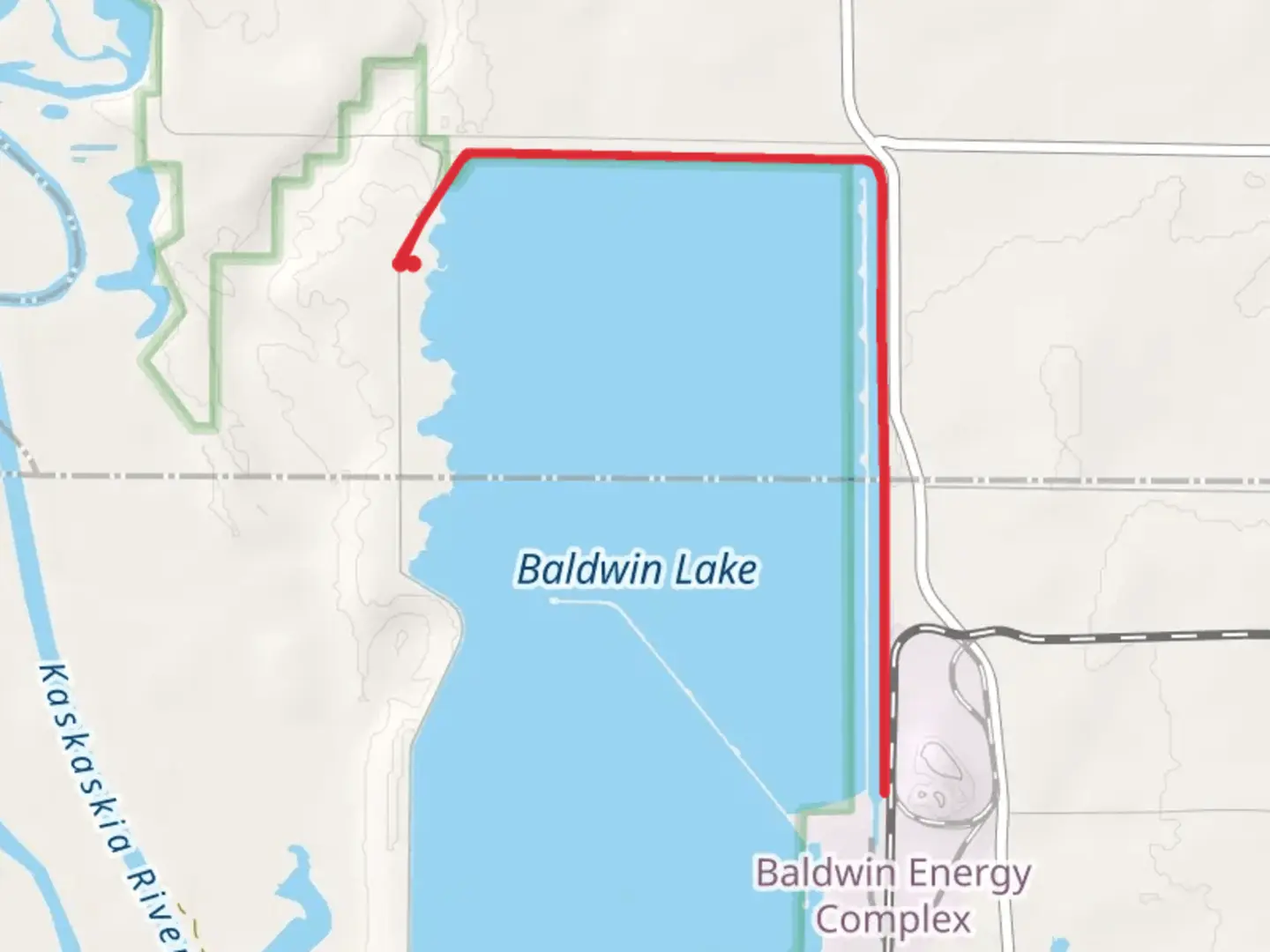An image depicting the trail Walk along Baldwin Lake Shore - North and its surrounding area.
