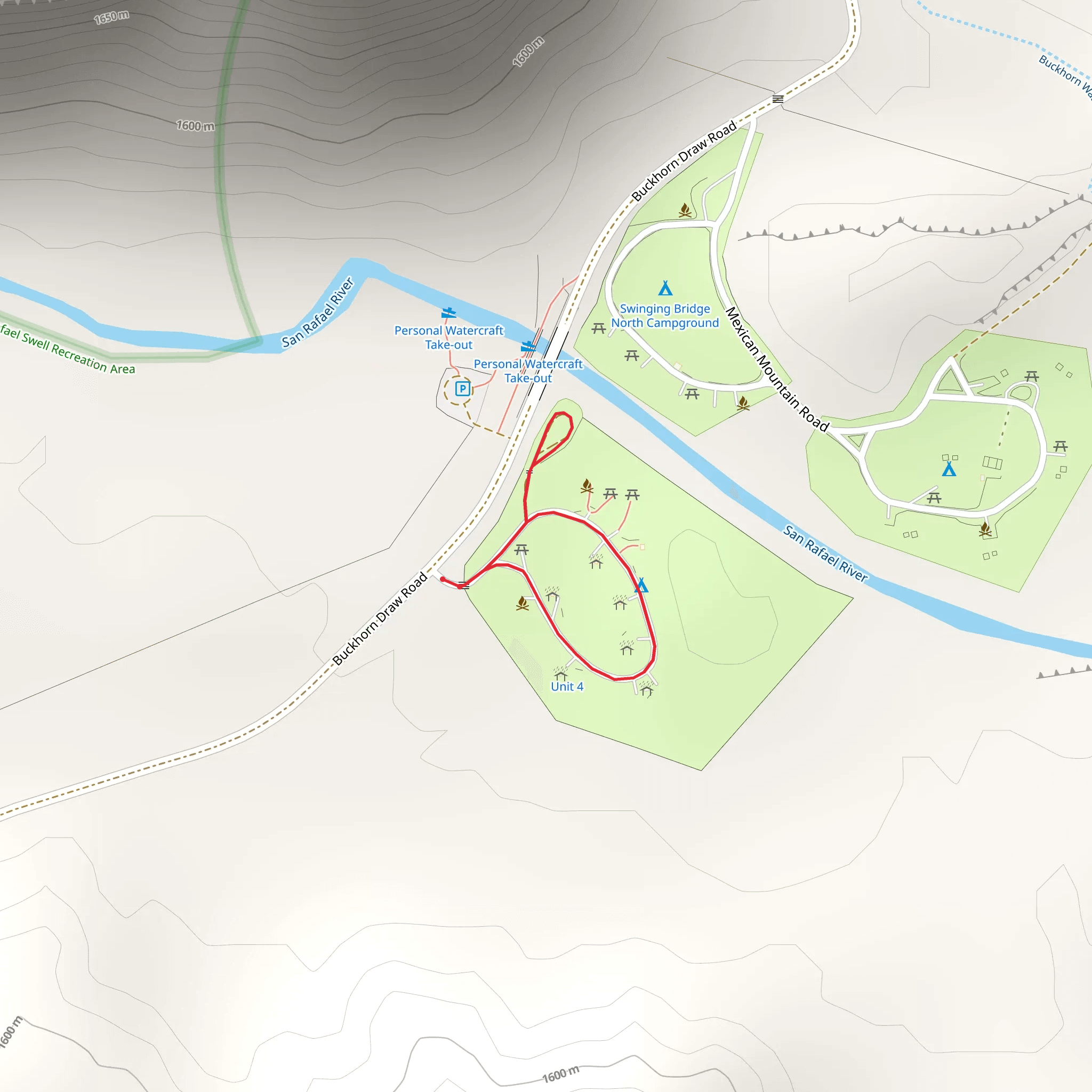 San Rafael Bridge Campground Loop mobile static map