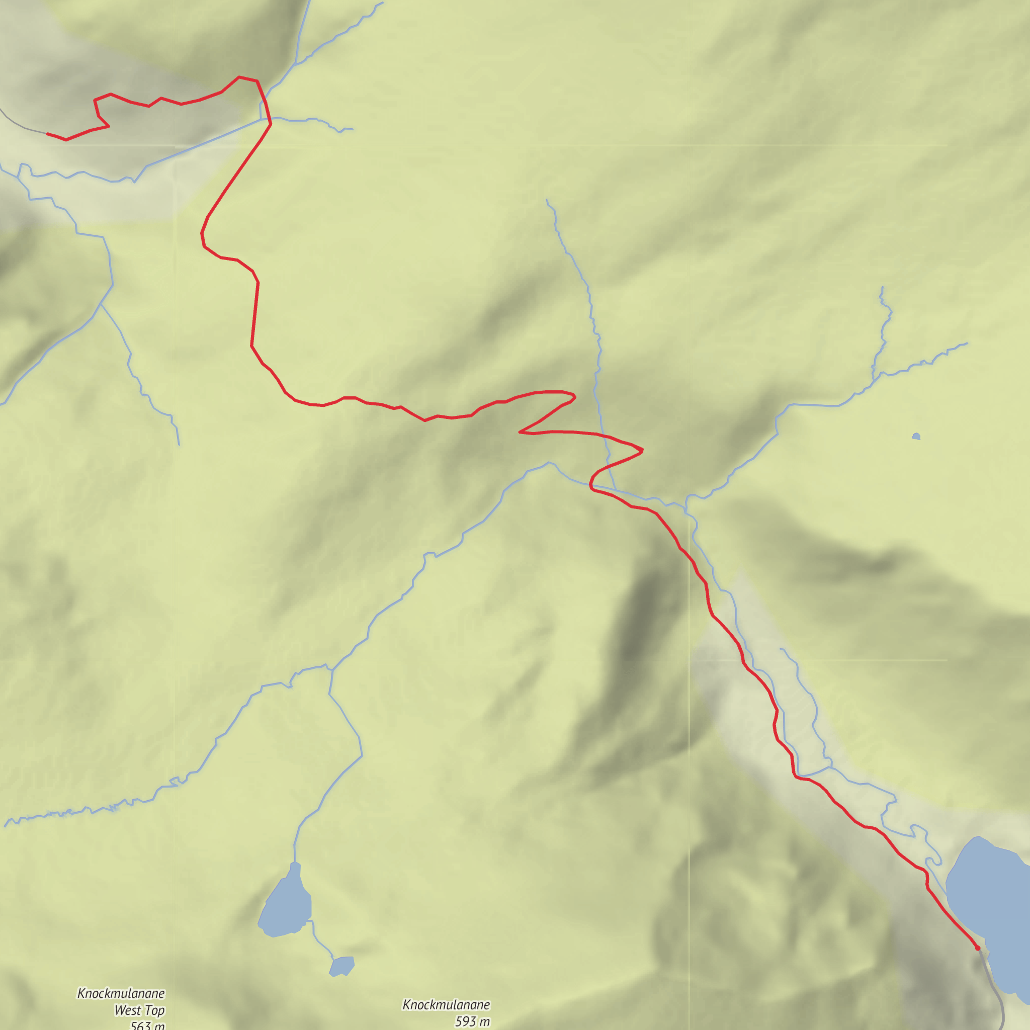 Annascaul Lake to Macha Na Bo mobile static map