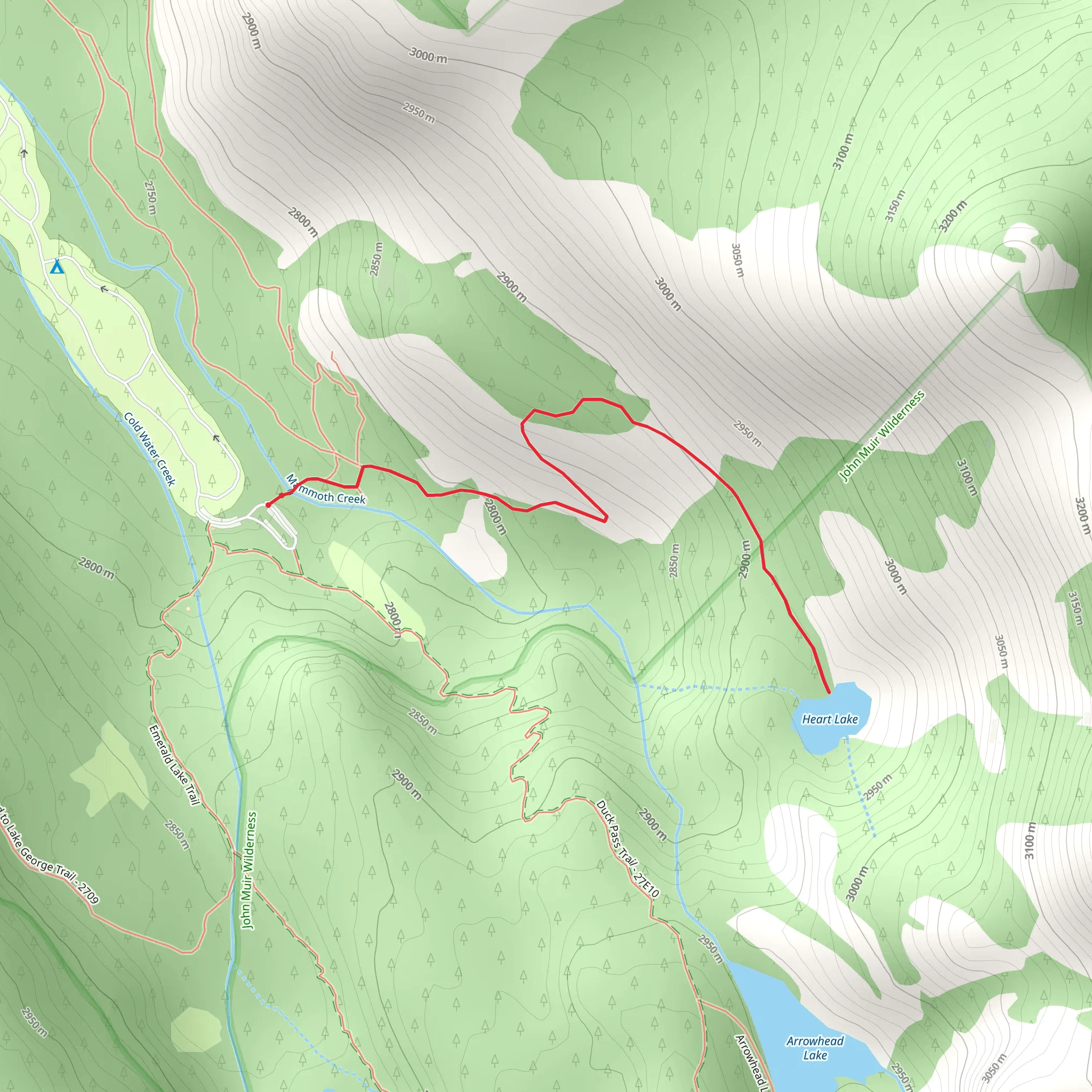 Heart Lake Trail mobile static map