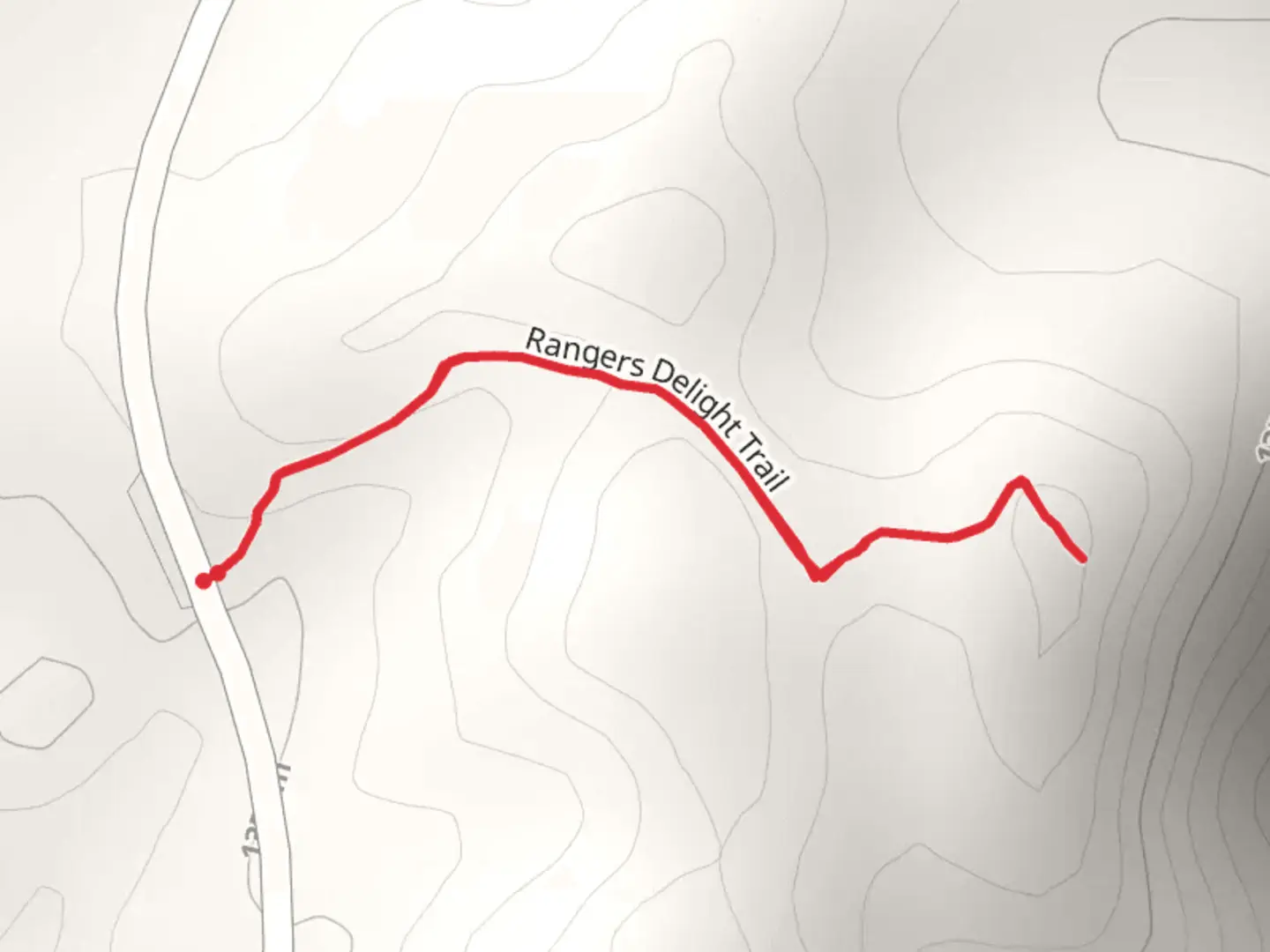 An image depicting the trail Rangers Delight Trail and its surrounding area.