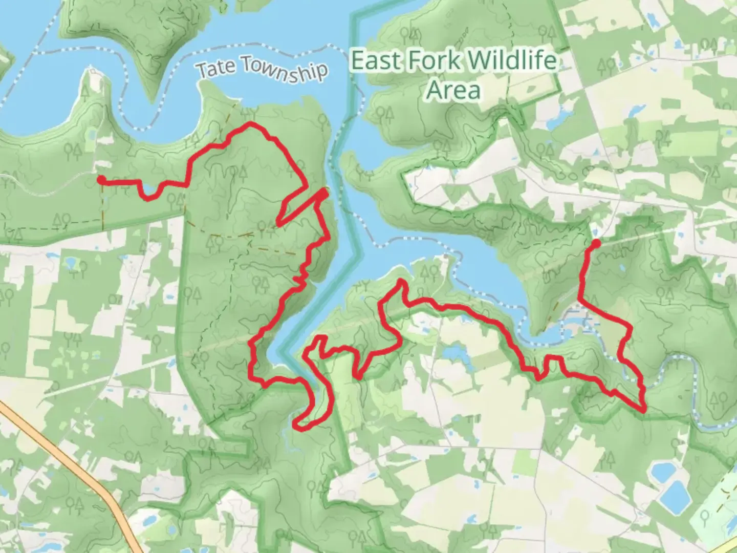 An image depicting the trail Perimeter Trail from Bethel Concord Road and its surrounding area.
