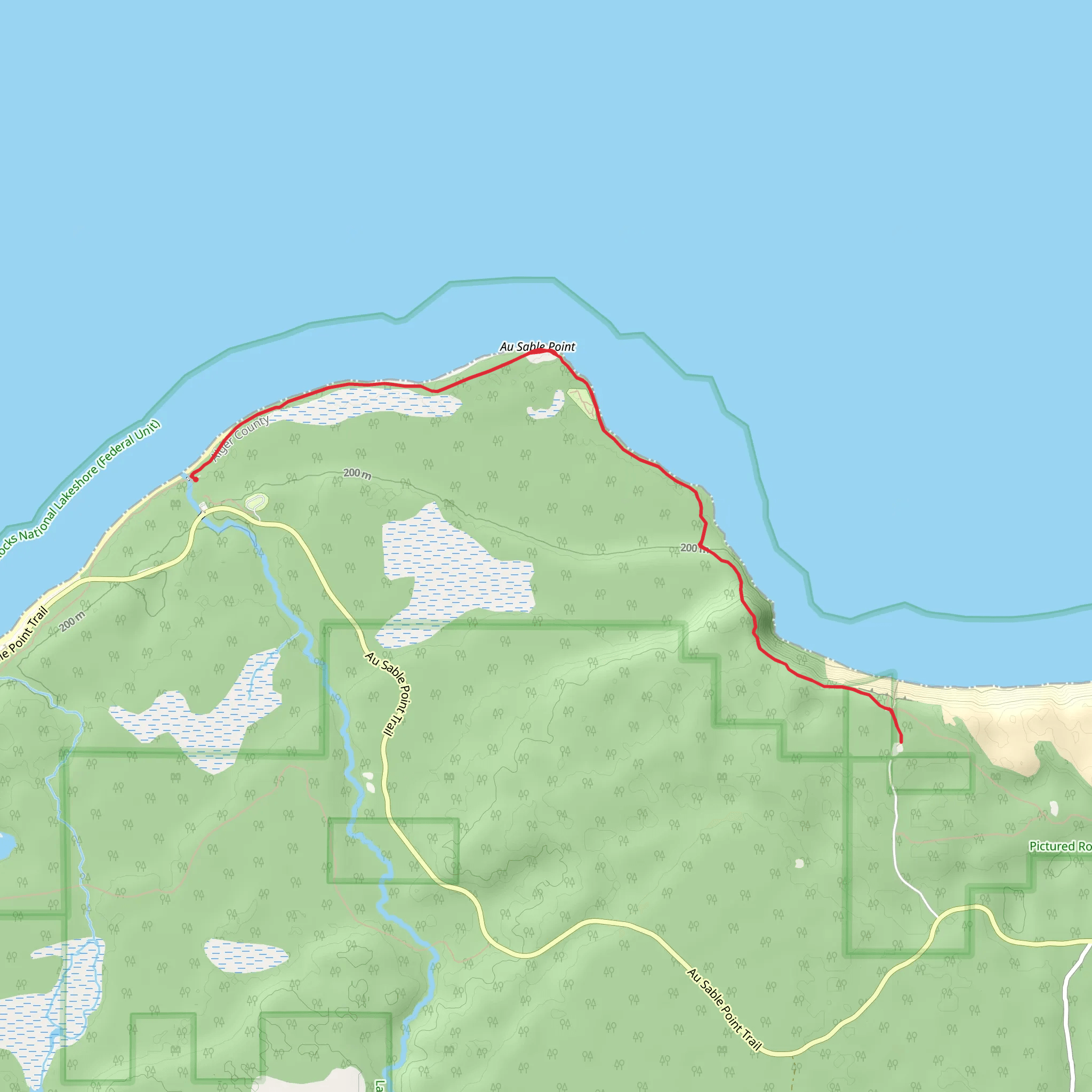 Hurricane River - North Country Trail mobile static map