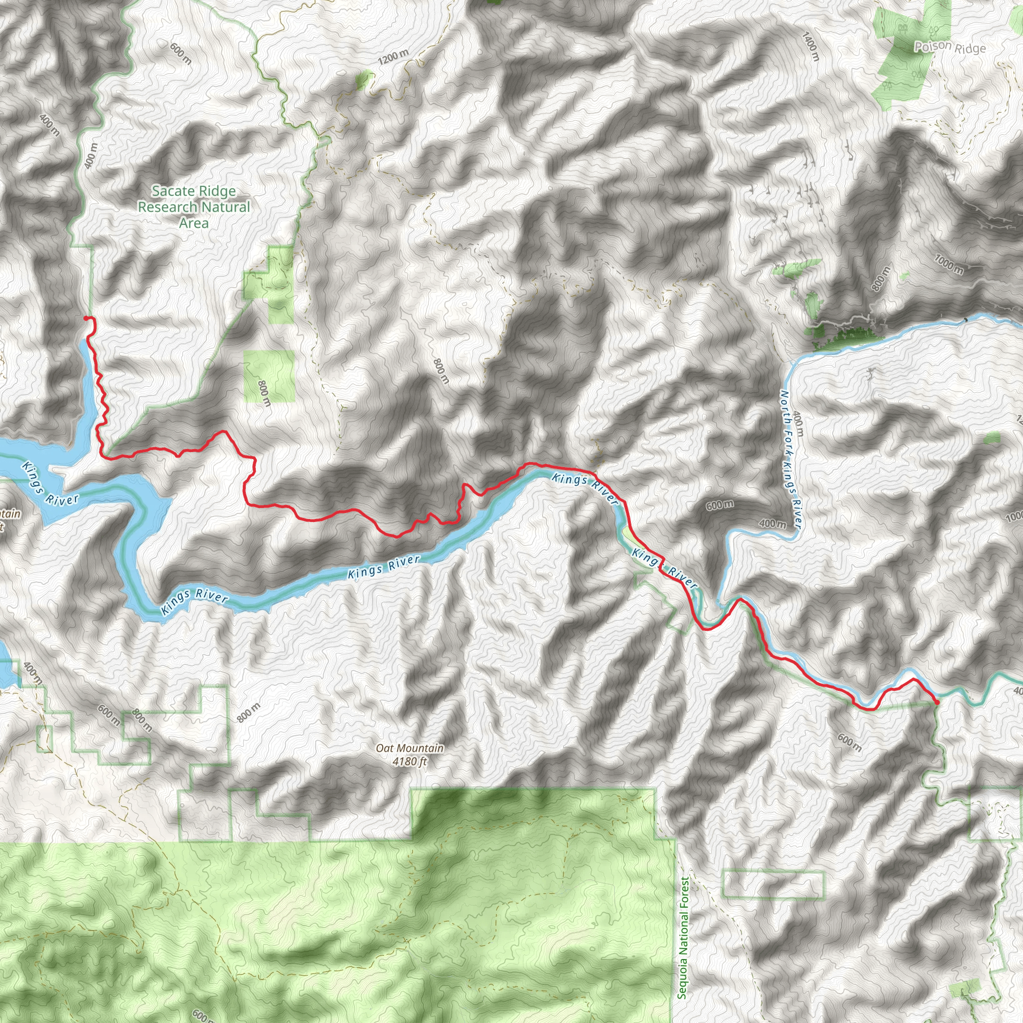 Kings River - Trimmer Springs Road mobile static map