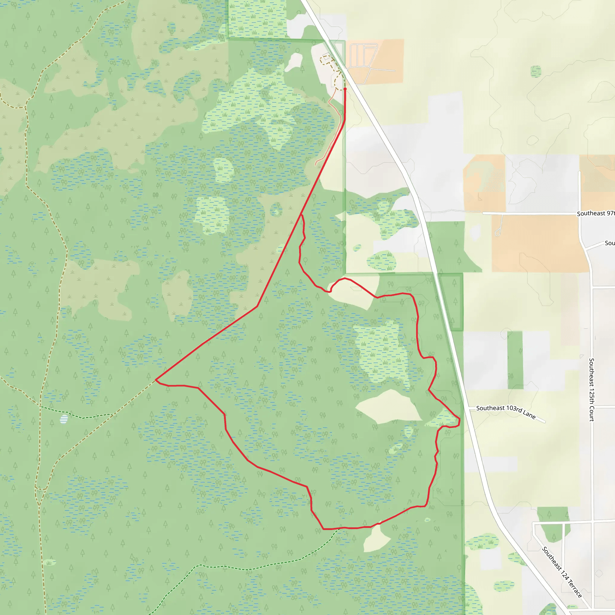 Goethe State Forest Loop Trail mobile static map