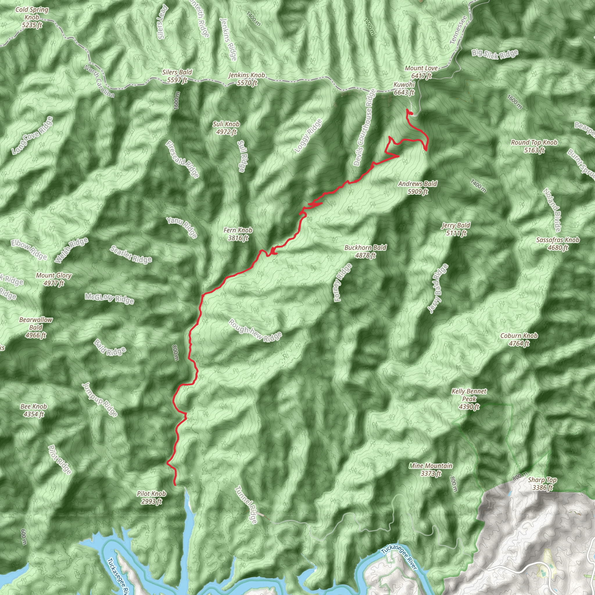 Forney Creek Trail mobile static map