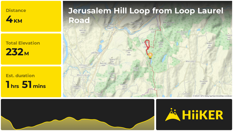Jerusalem Hill Loop from Loop Laurel Road | Franklin County | Massachu