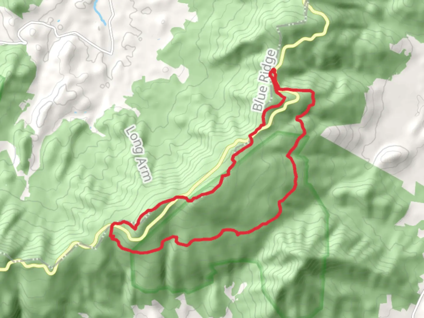 An image depicting the trail Hogwallow, North Marshall, Mount Marshall and South Marshall - Bluff Loop Trail and its surrounding area.