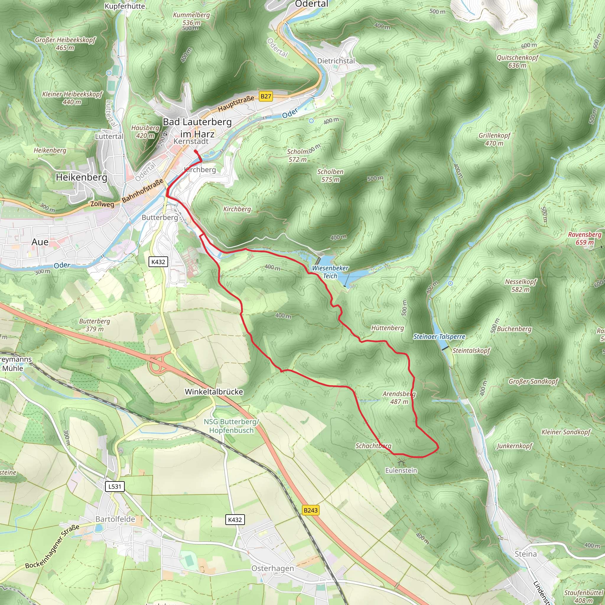 Karstwanderweg and Gruenes Dreieck Loop mobile static map