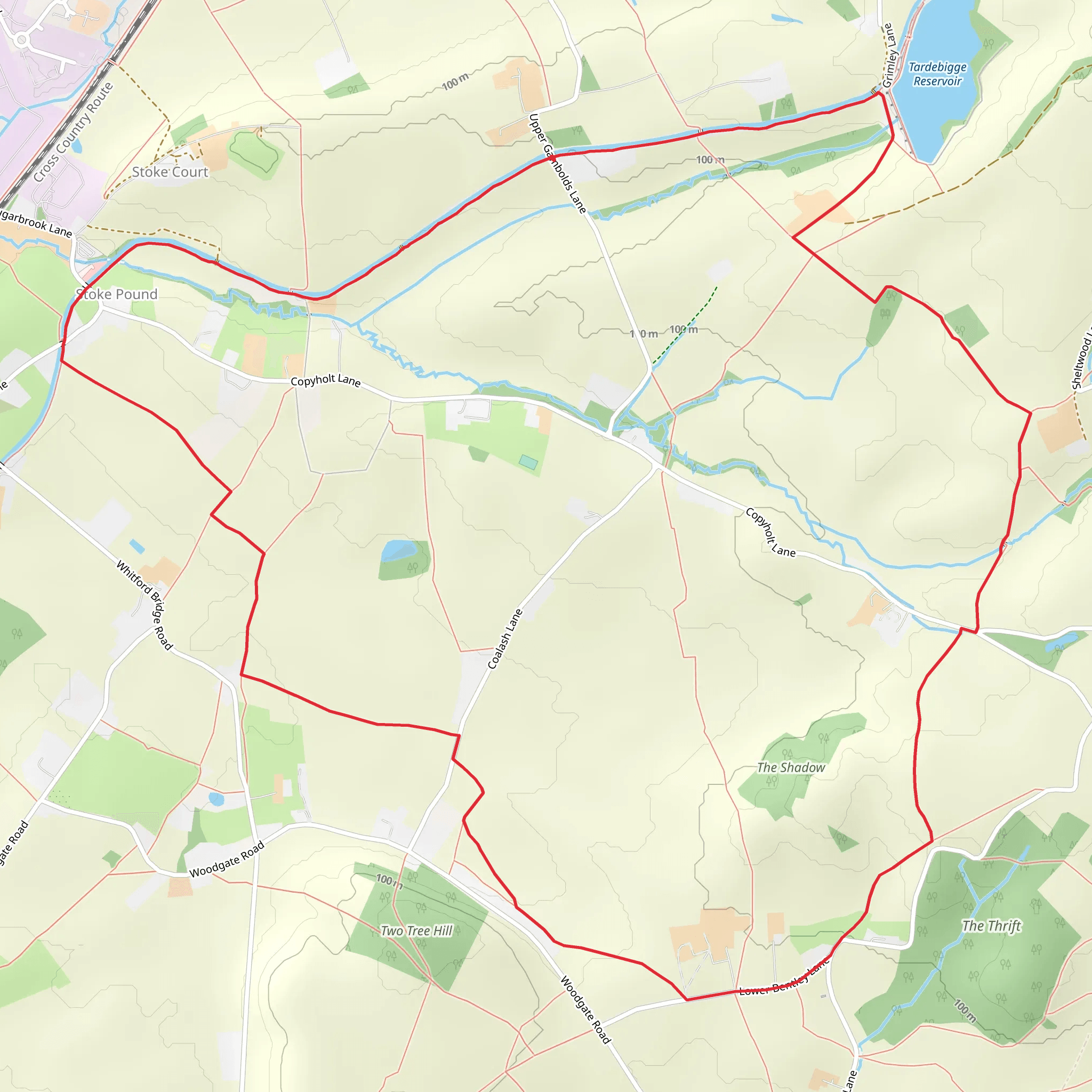 Tardebigge Locks Loop mobile static map