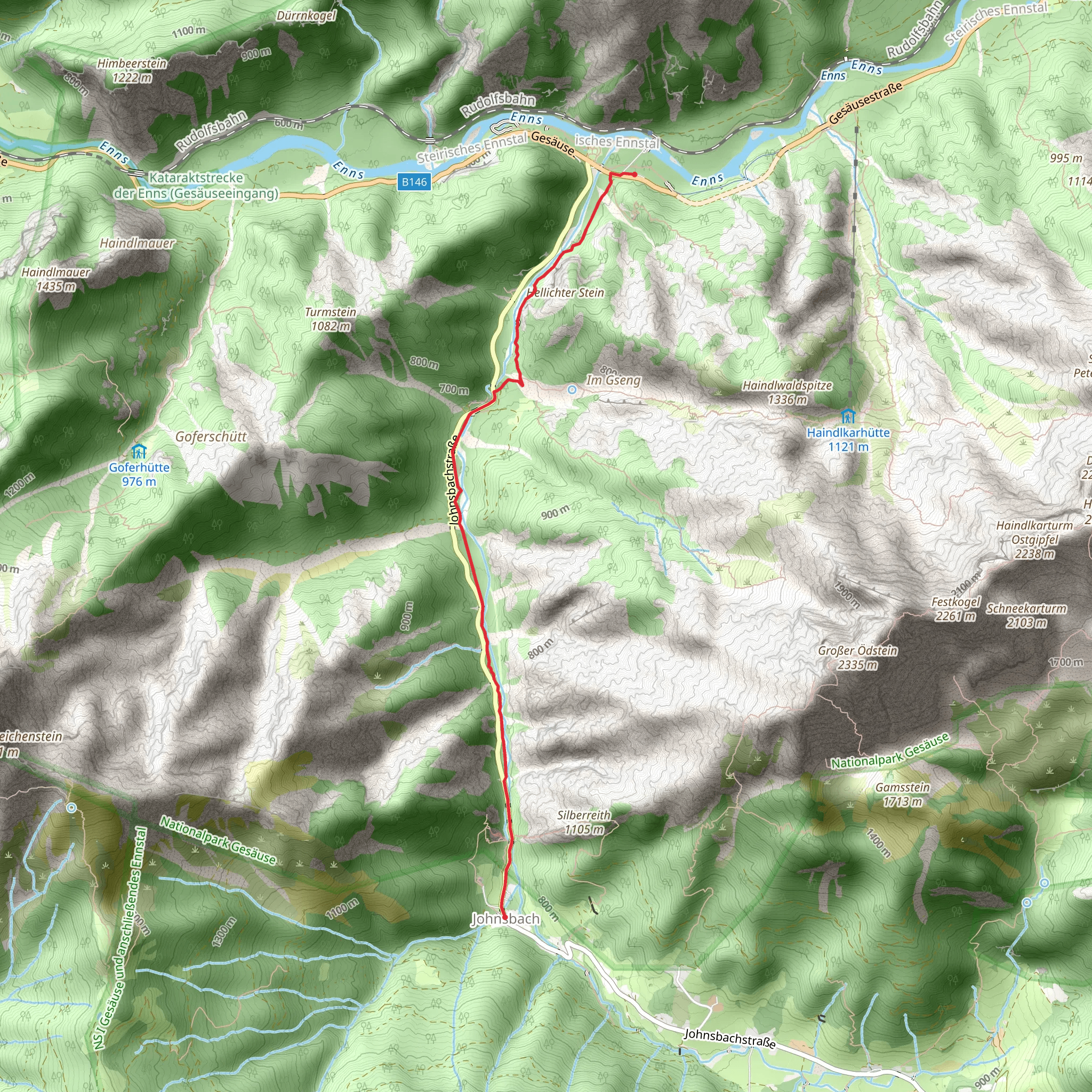Johnsbacher Sagenweg mobile static map