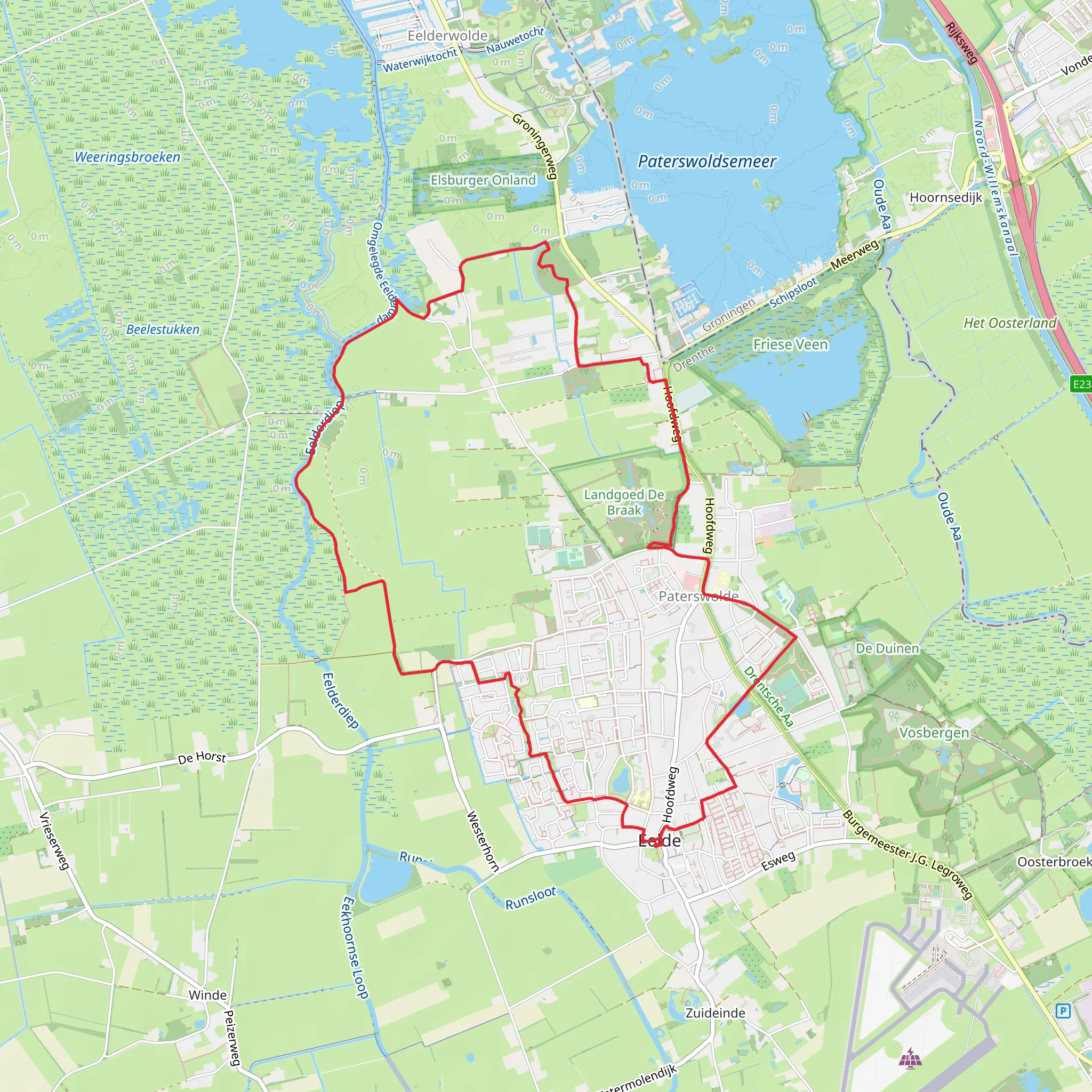 Kluivings bos and Landgoed De Braak Loop mobile static map