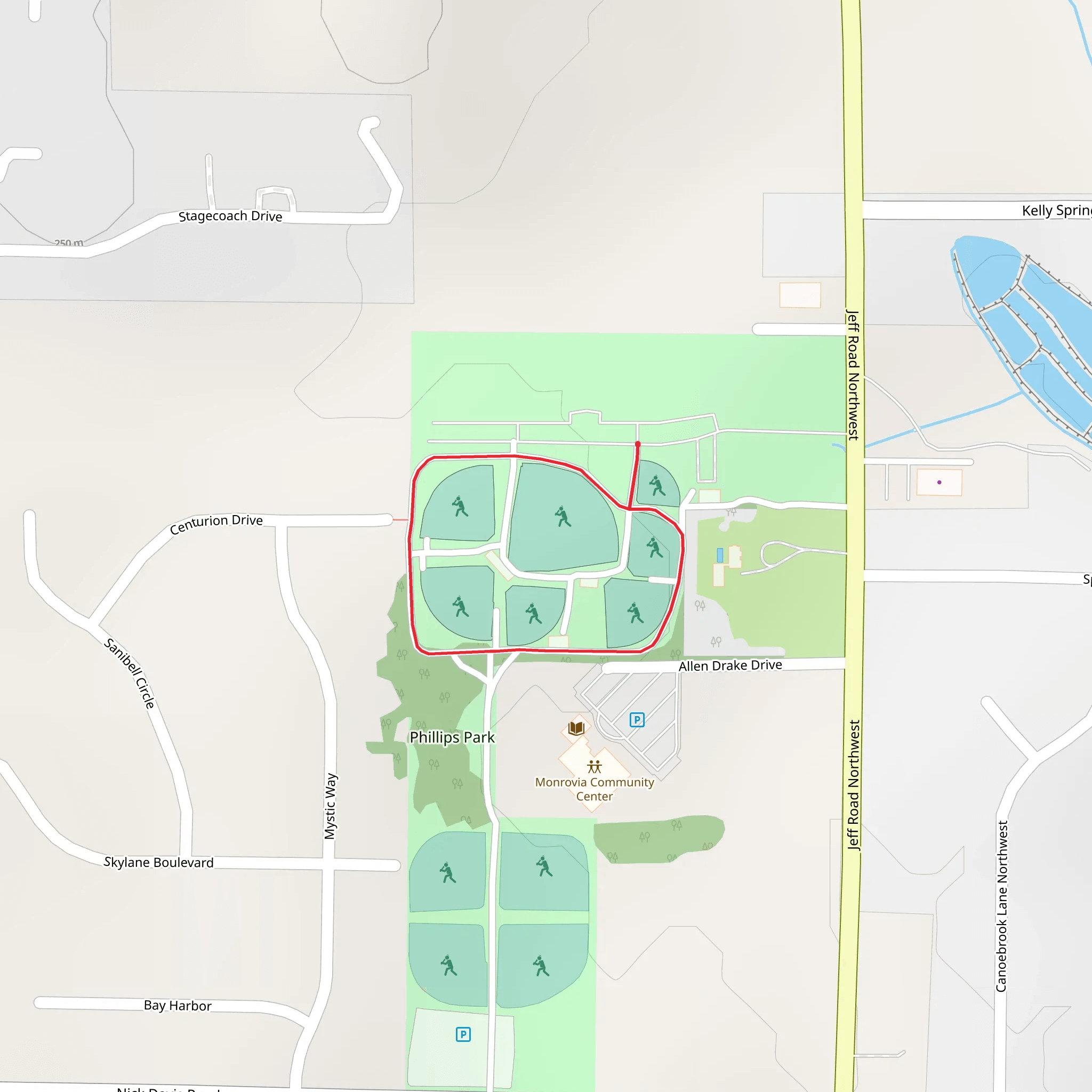 Phillips Park Loop mobile static map