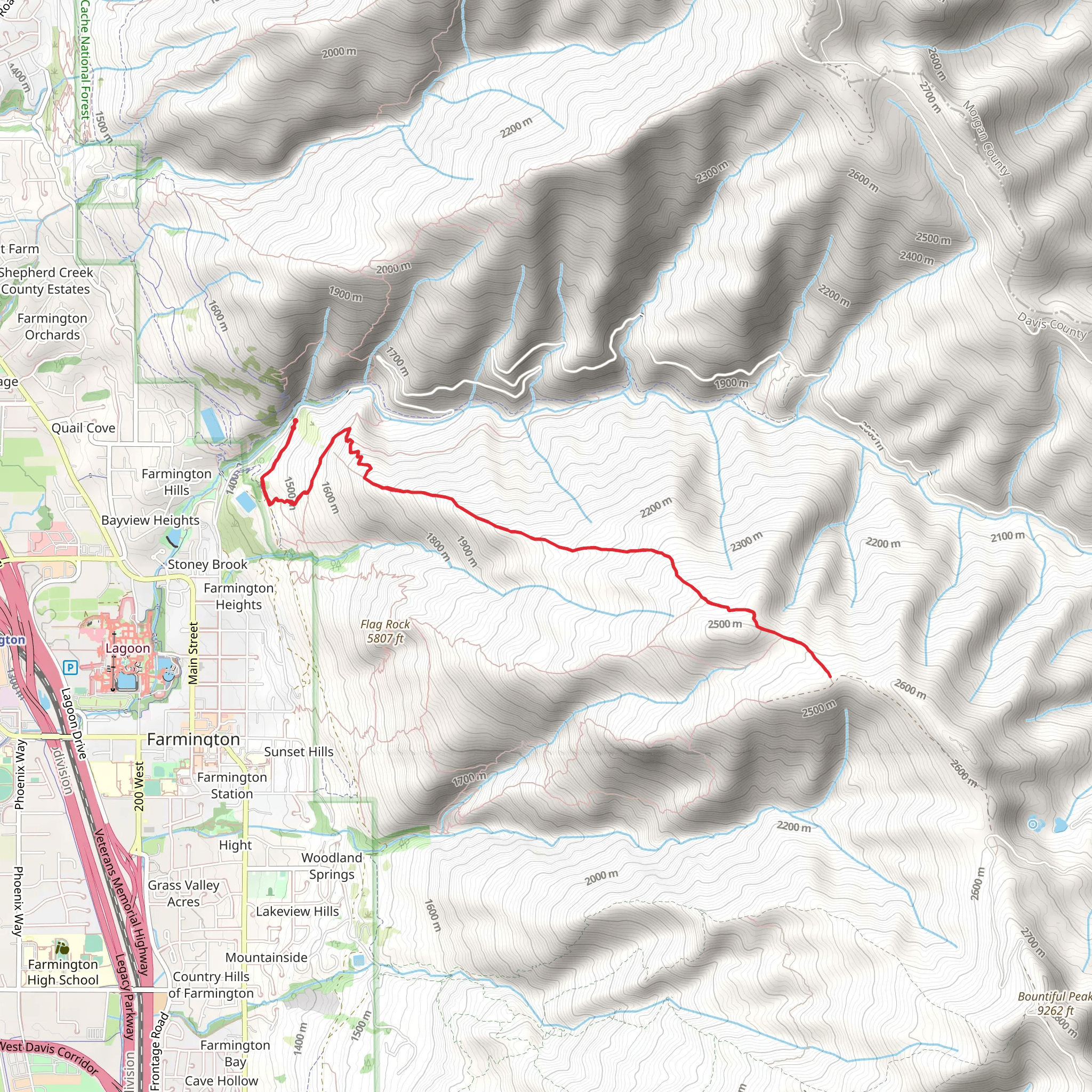 Farmington Spine Trail mobile static map