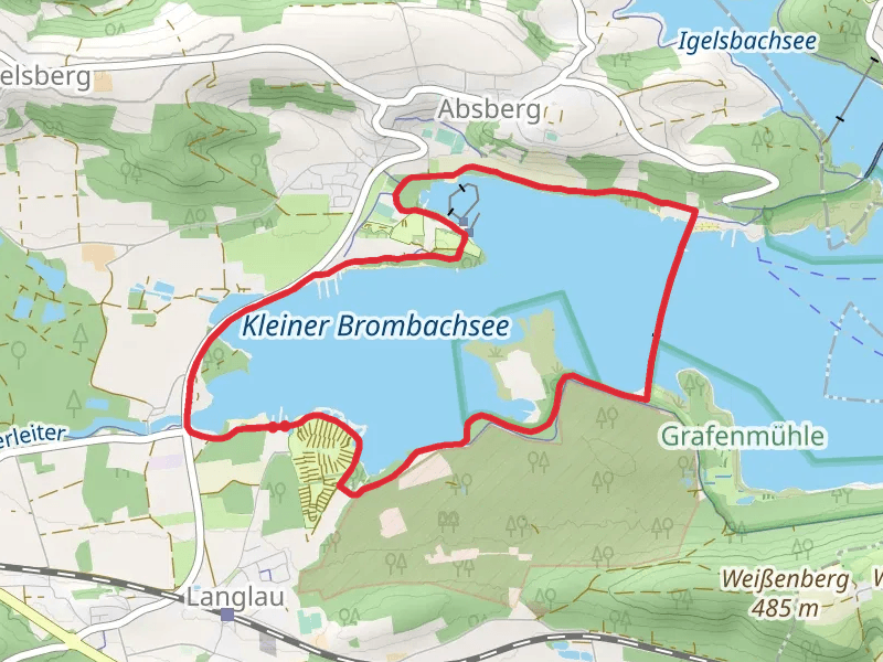 Kleiner Brombachsee via Fraenkisches Seenland