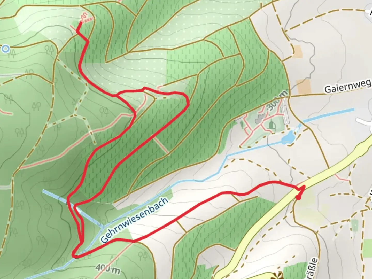 An image depicting the trail Dichterblick Station 13 Wengerterhäuschen Loop via Stetten Tor and its surrounding area.