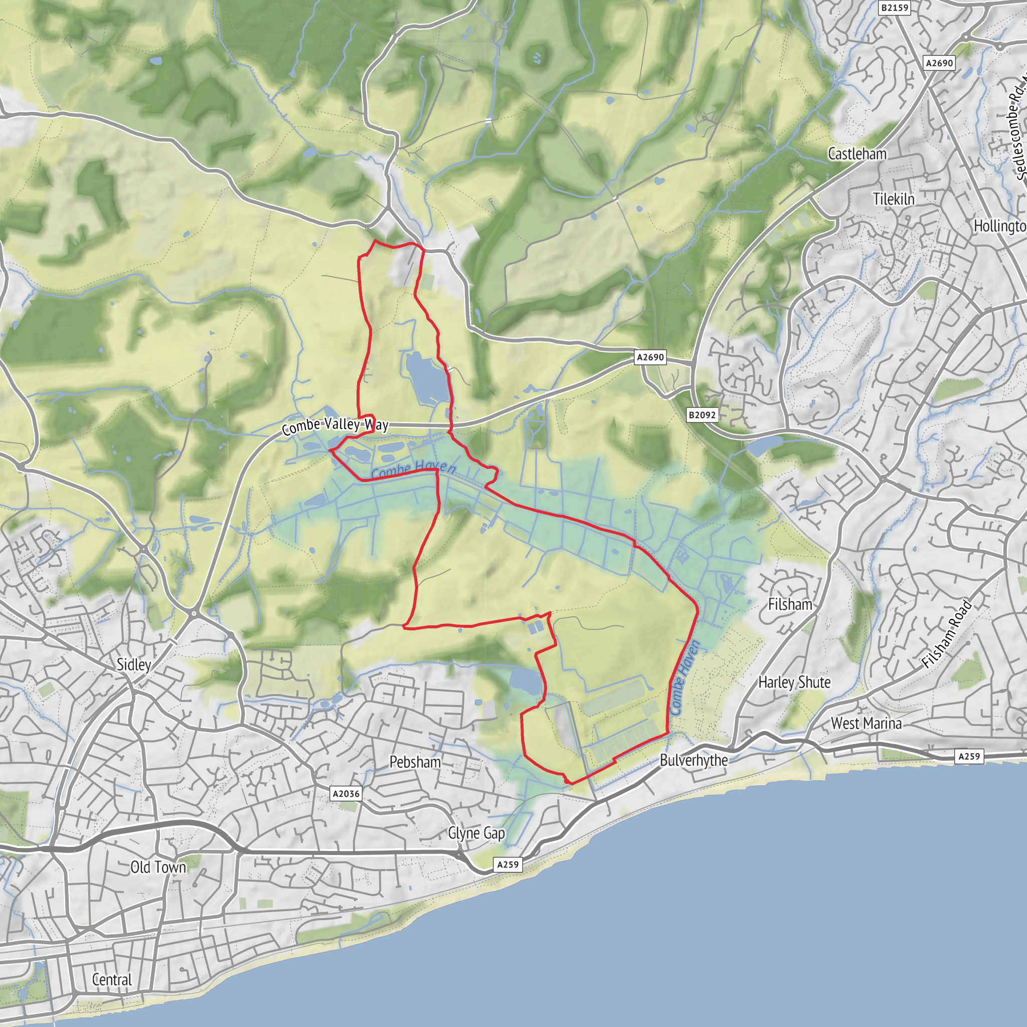Black brooks to Crowhurst mobile static map