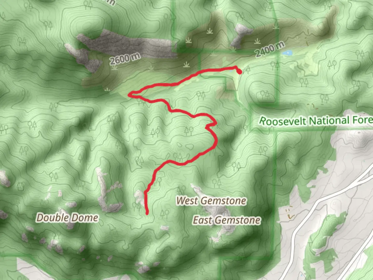 An image depicting the trail Cow Creek and its surrounding area.