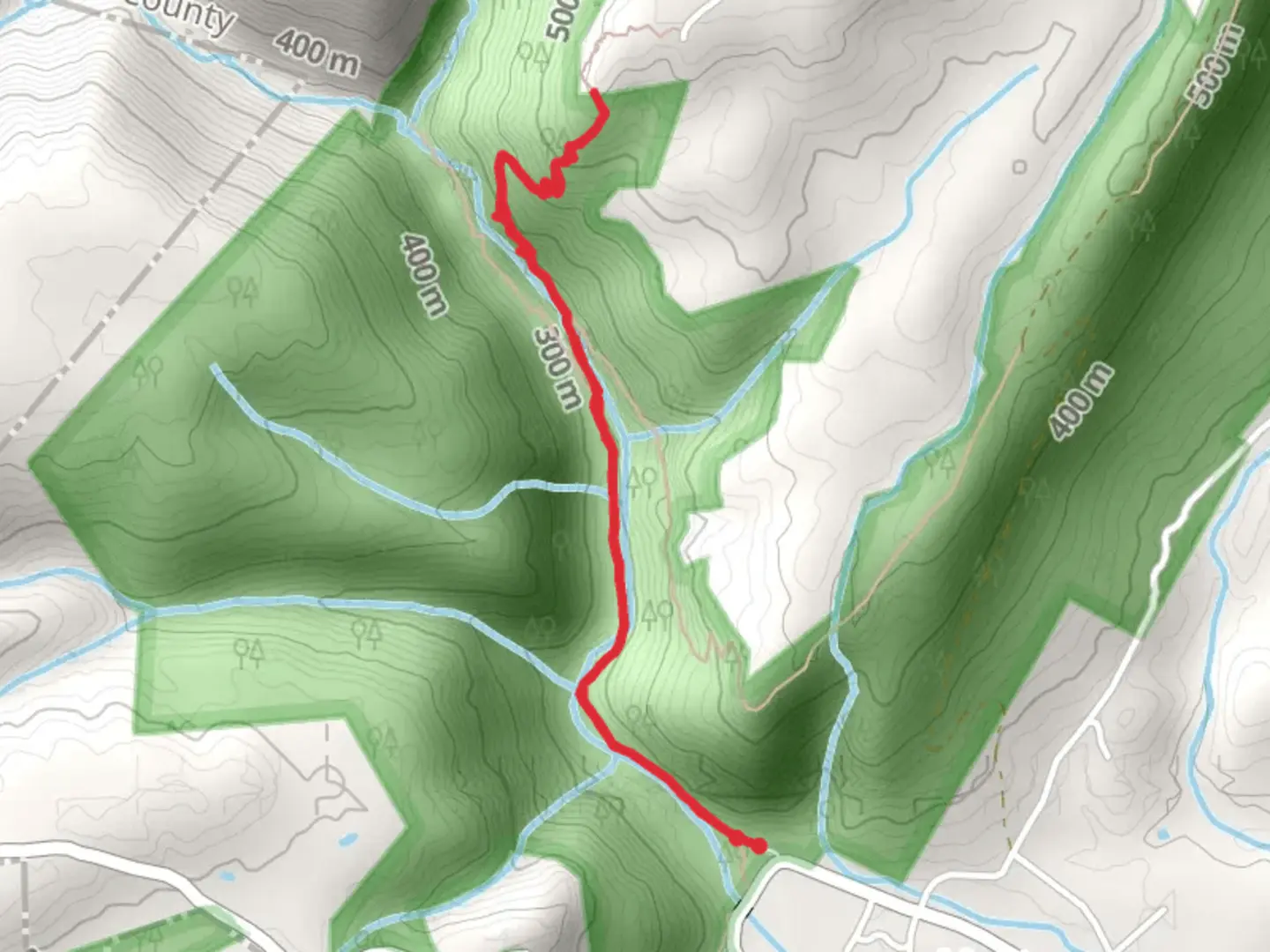An image depicting the trail Hell's Kitchen Trail and its surrounding area.