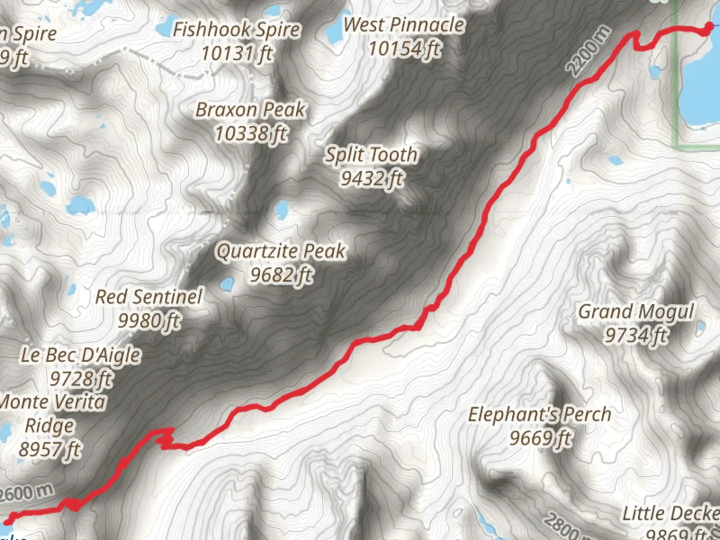 An image depicting the trail Alpine Lake via Redfish Creek-Baron Creek Trail and its surrounding area.
